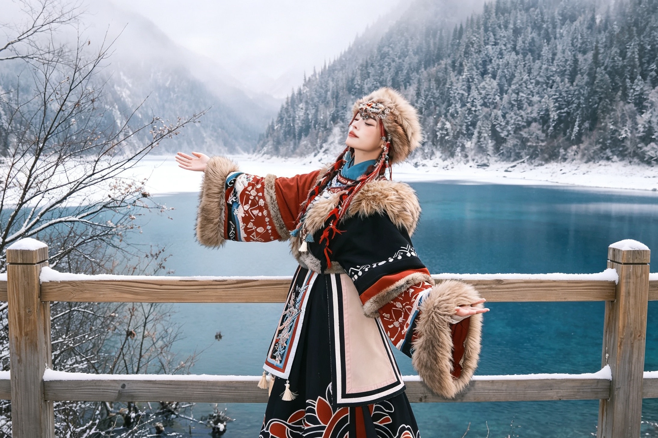 5-Day Winter Tour to Jiuzhaigou, Huanglong, Bipenggou, Mount Siguniang, and Dagu Glacier for Snow Play (English optional)