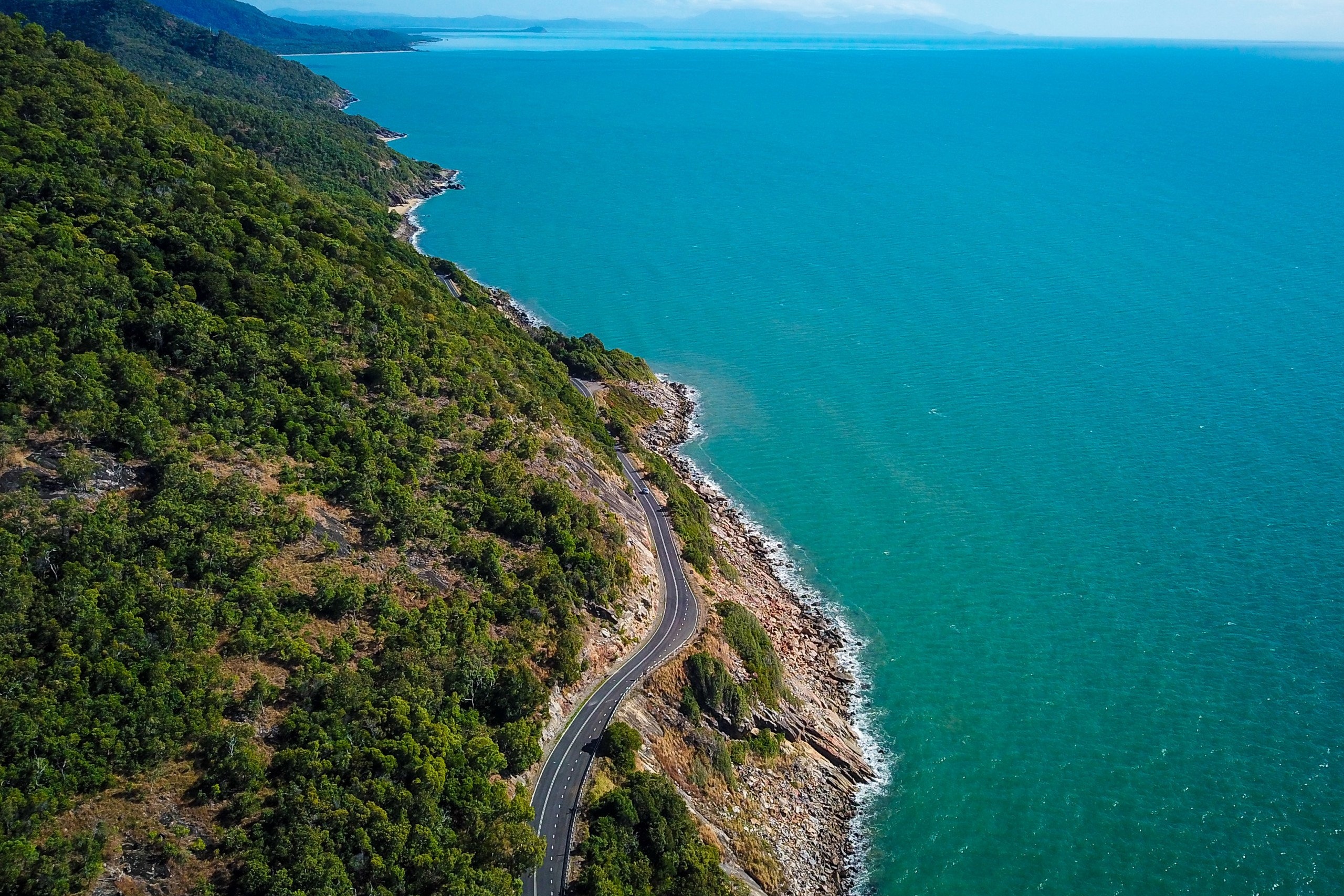 Aerial view of Great Barrier Reef Drive 