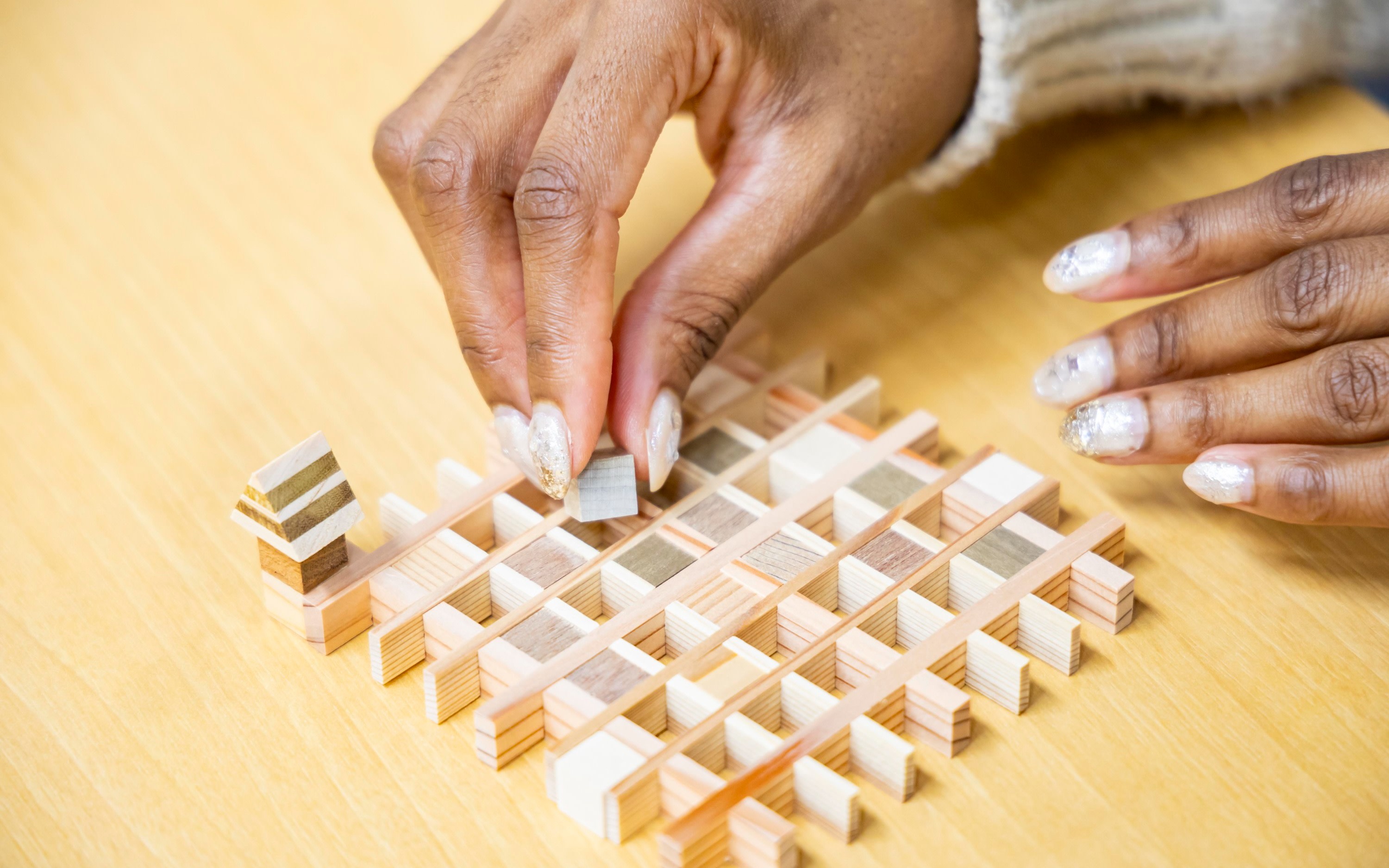 Tokyo: Experience Kumiko coaster making in Ginza