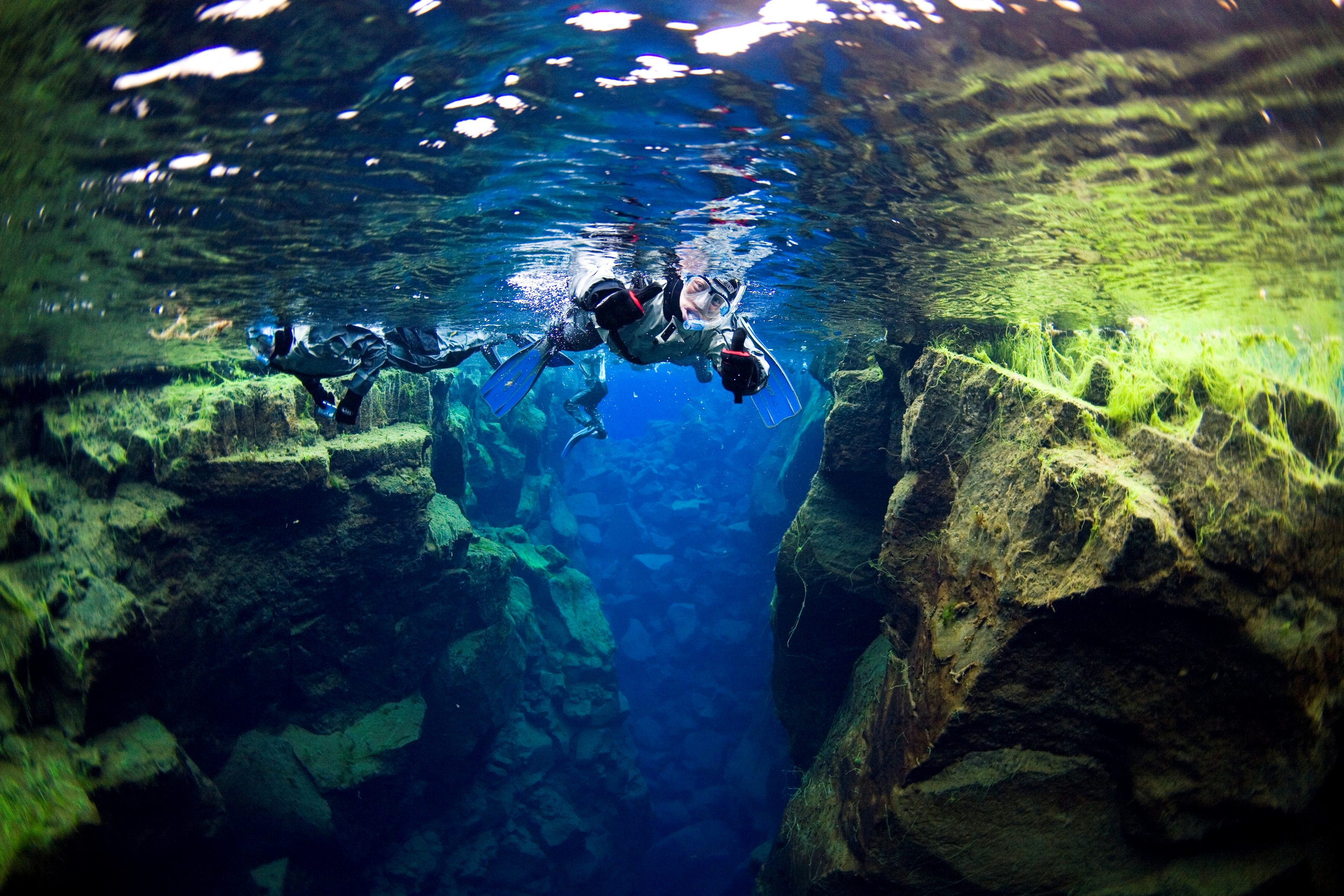 Silfra Fissure Snorkeling and Lava Caving Day Tour from Reykjavik