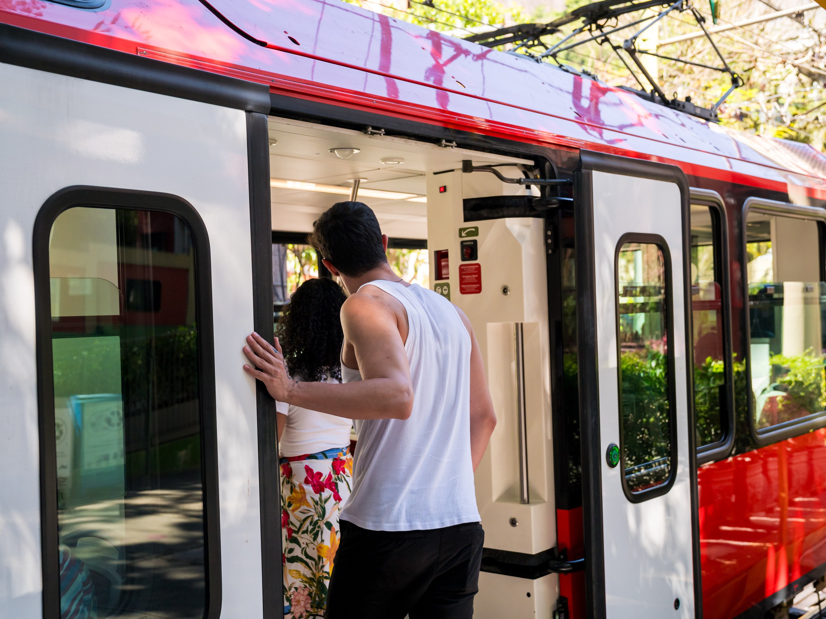 Comfortable train interior with cushioned seats, wide windows, and cool breeze for scenic enjoyment