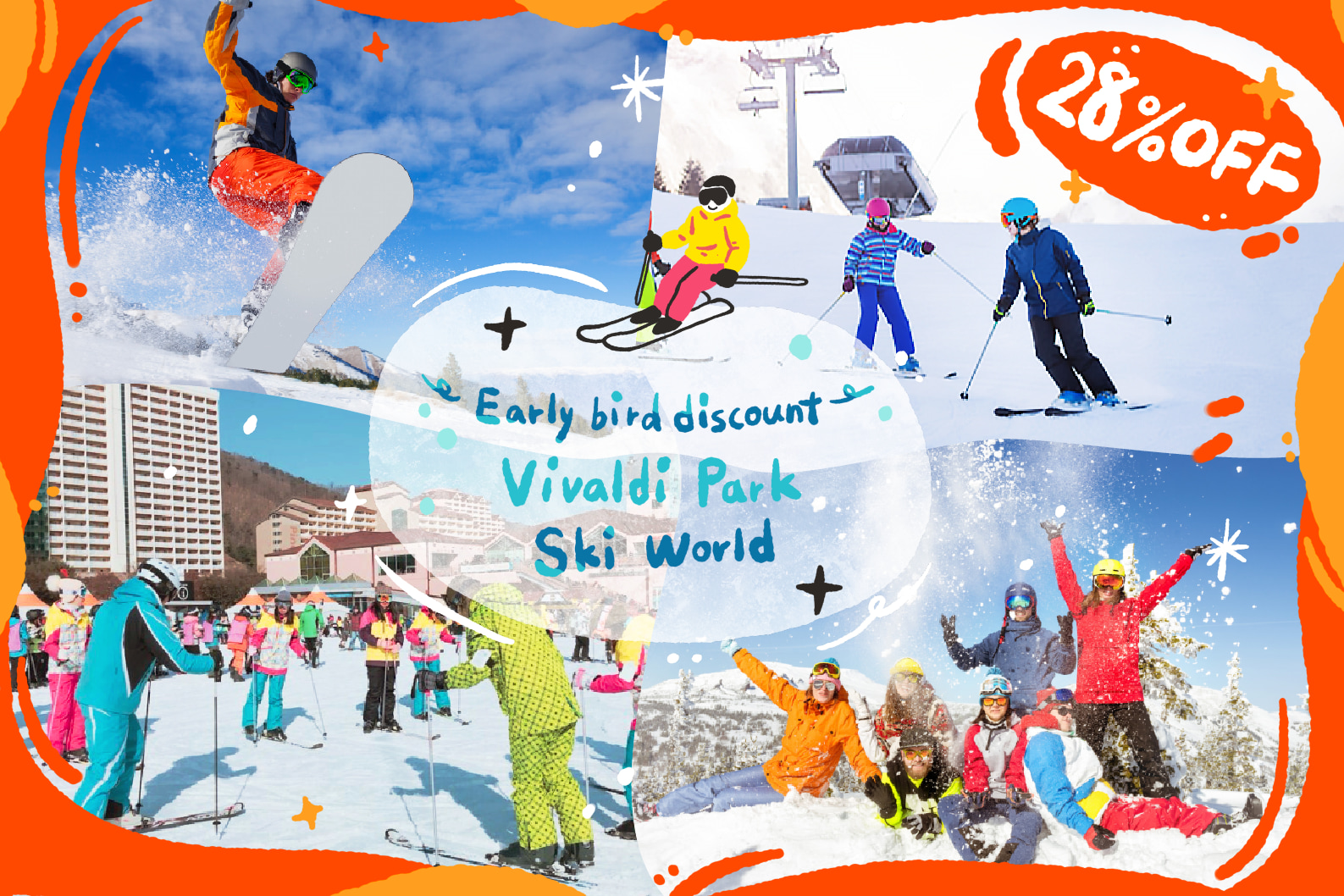 Vivaldi Park Ski World Day Tour from Seoul