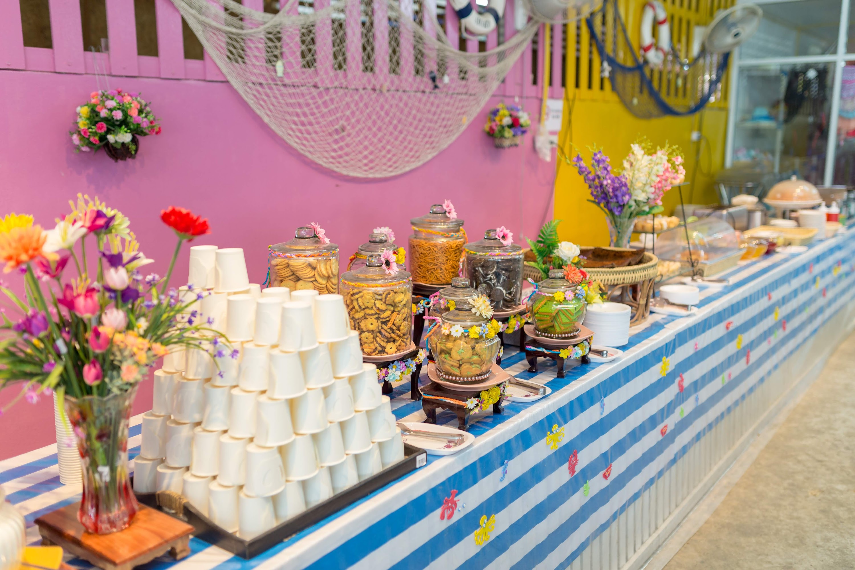 Enjoy a light breakfast at Tup Lamu Pier