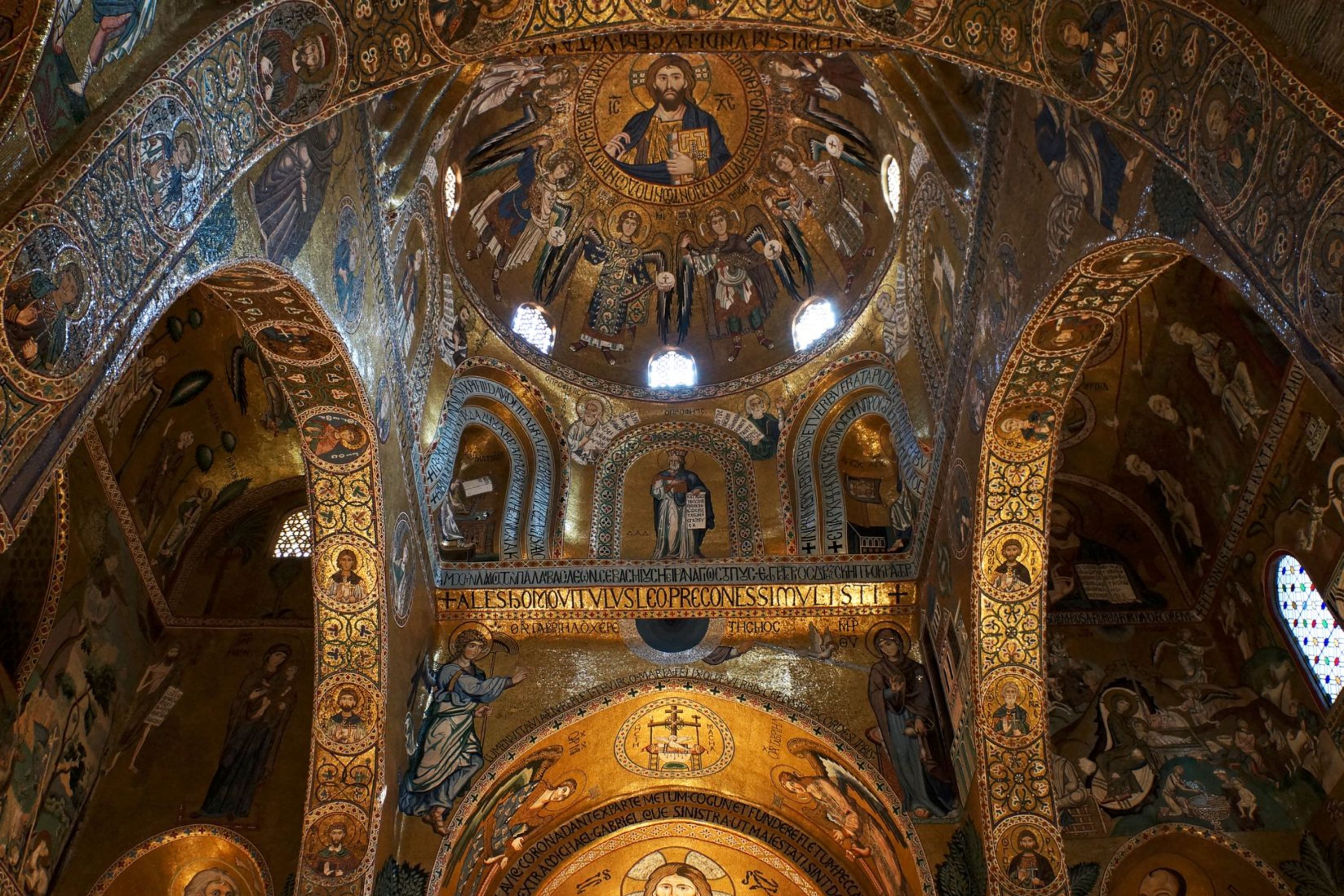 Explore the ornate interior of the Palatine Chapel, a masterpiece of medieval art