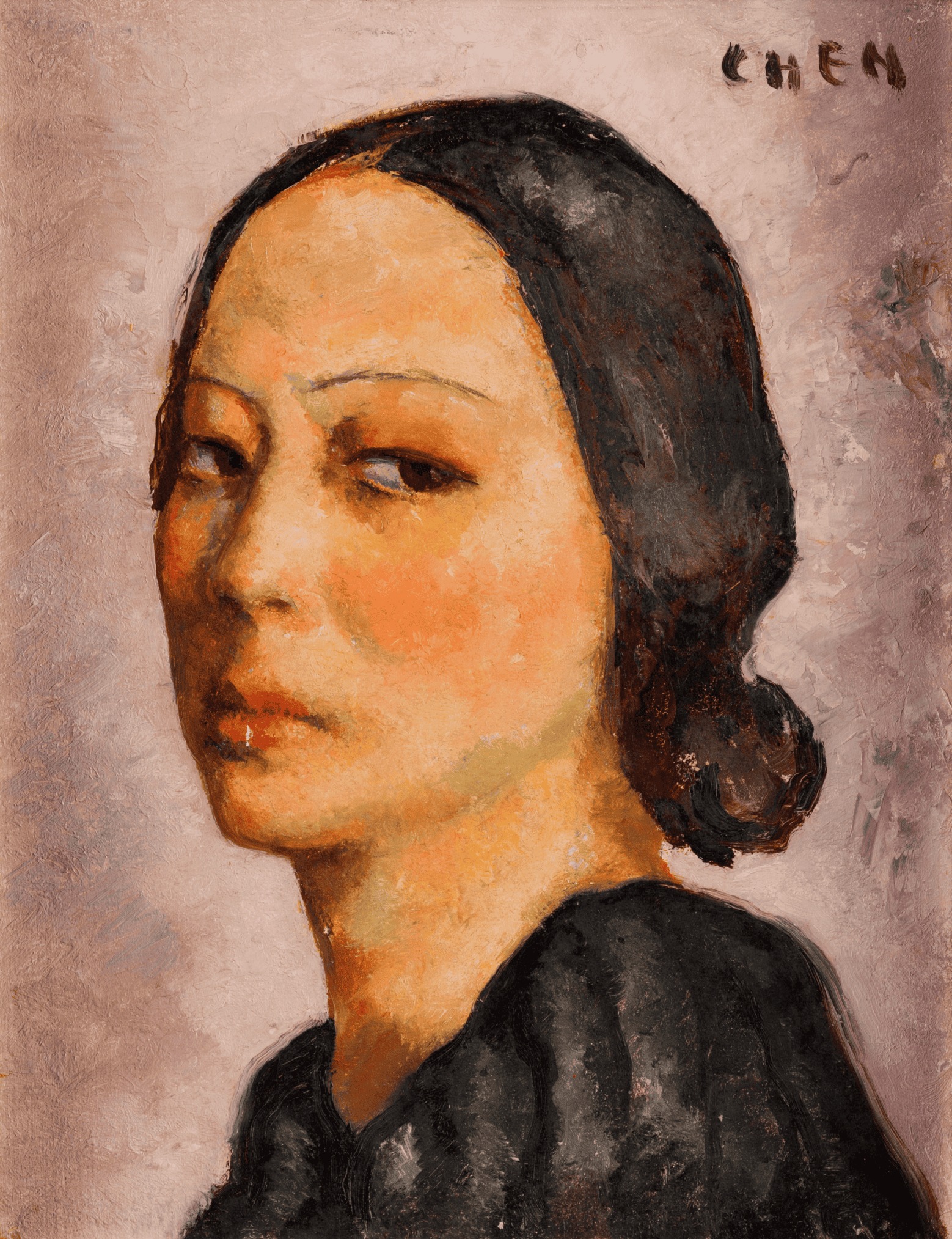 Georgette Chen. Self Portrait. c.1923. Oil on Canvas, 35 × 27 cm. Collection of National Gallery Singapore.