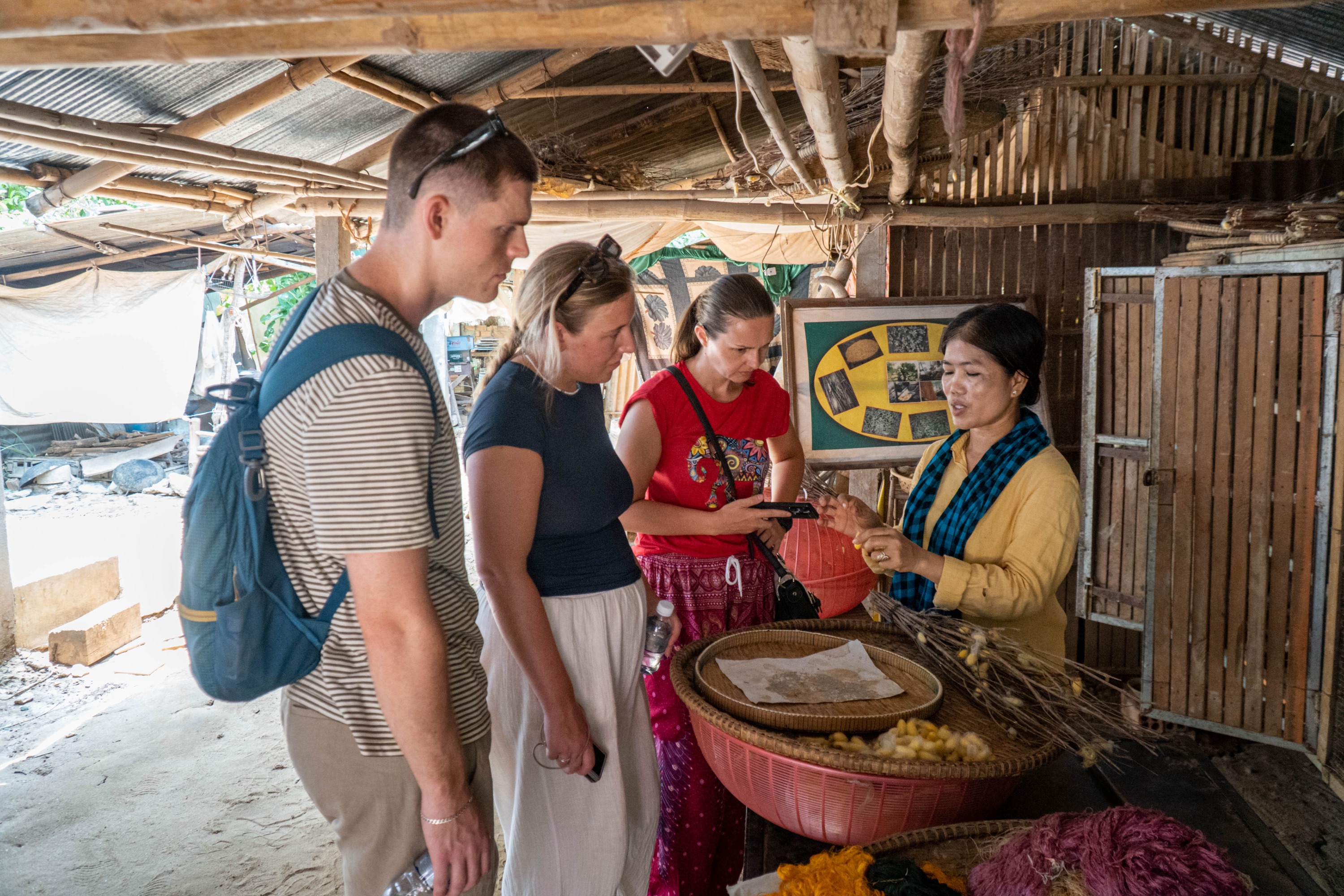 Phnom Penh Silk Island Haft Day Vespa Tour