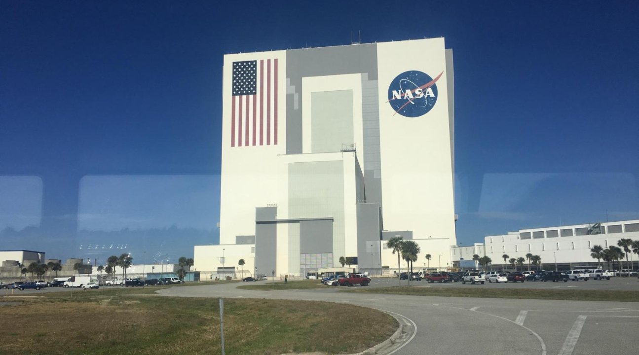 a NASA building in the Kennedy Space Center