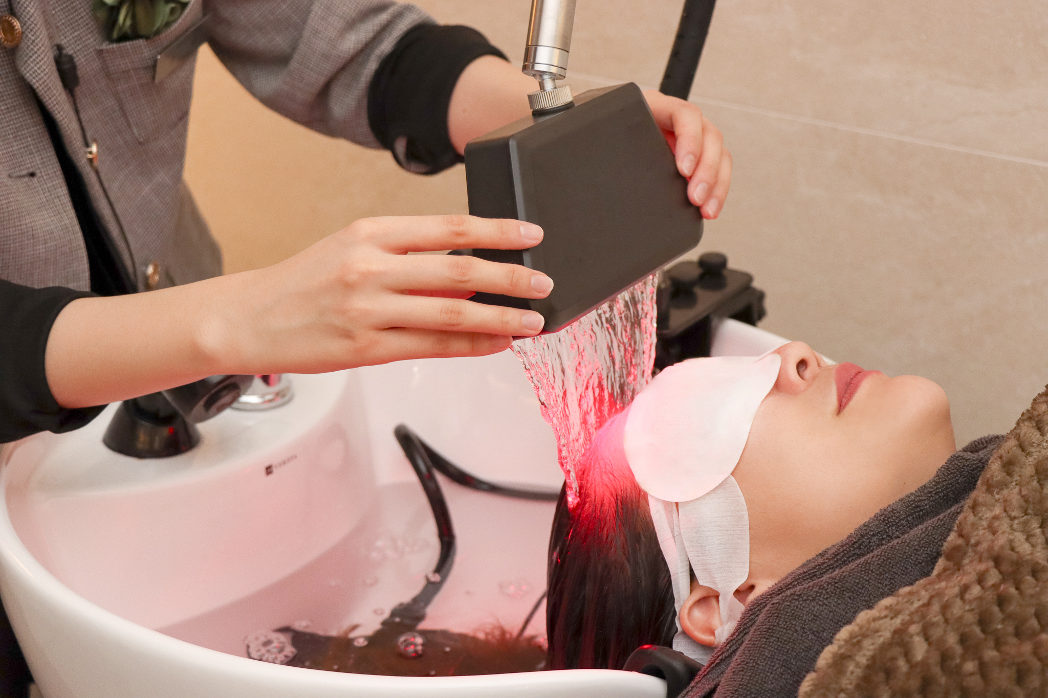 Spa bed rinse and relaxation