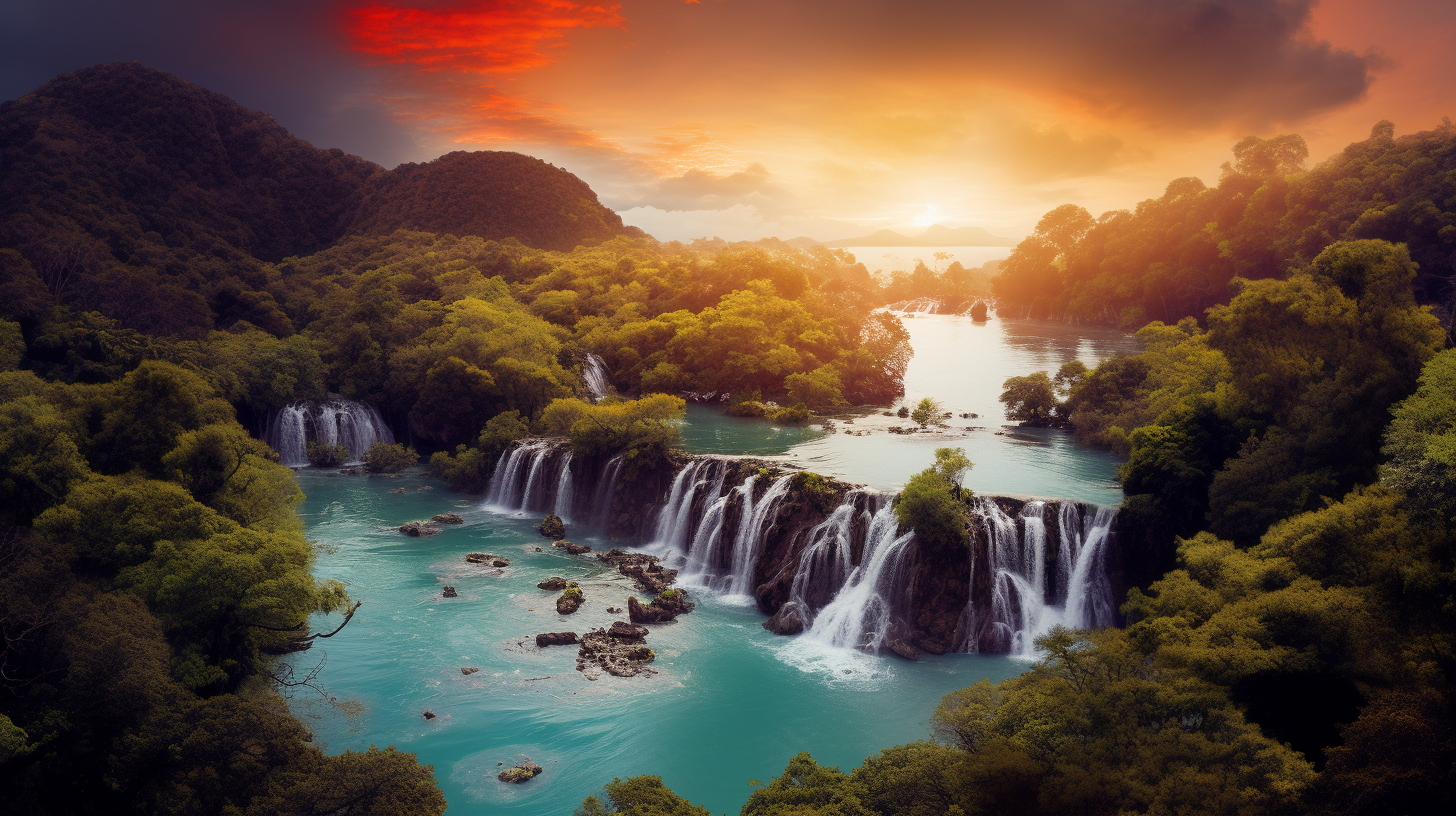 德天跨國瀑布：位於廣西崇左，與越南板約瀑布相連，是亞洲第一的跨國瀑布，蔚為壯觀。