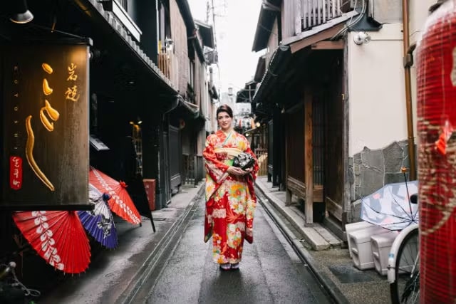 京都和服租賃（Kyoto Kimono Rental Wargo Kyoto Tower San提供）