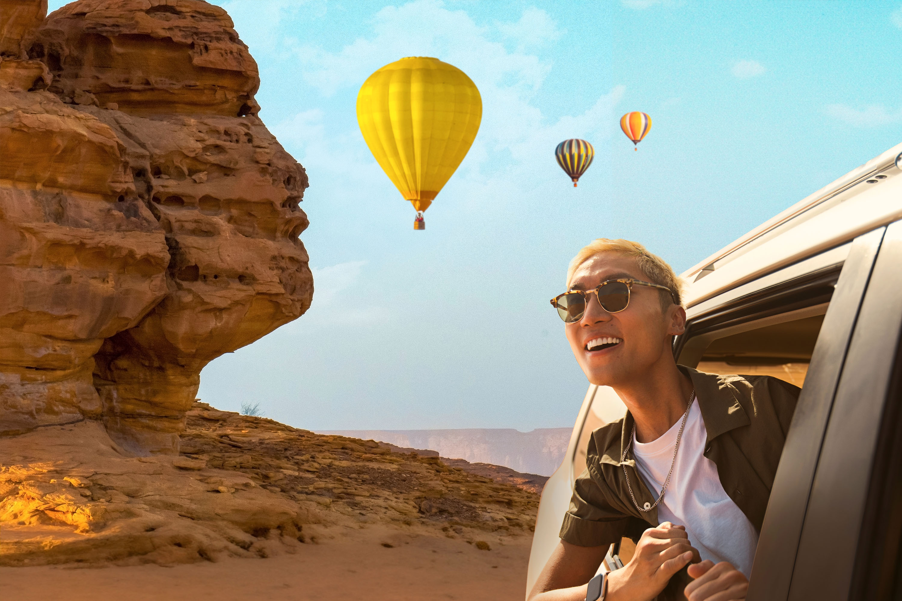 Hot air balloon experience in AlUla 