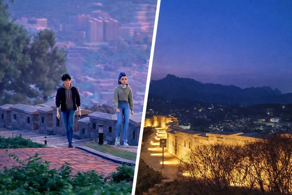Seoul Gwangjang Market & Naksan Park Sunset Walk
