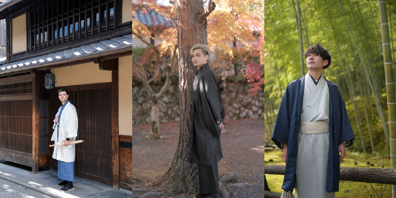 男士普通和服端莊大氣，穿著舒適，備有150cm-200cm之間的服裝
