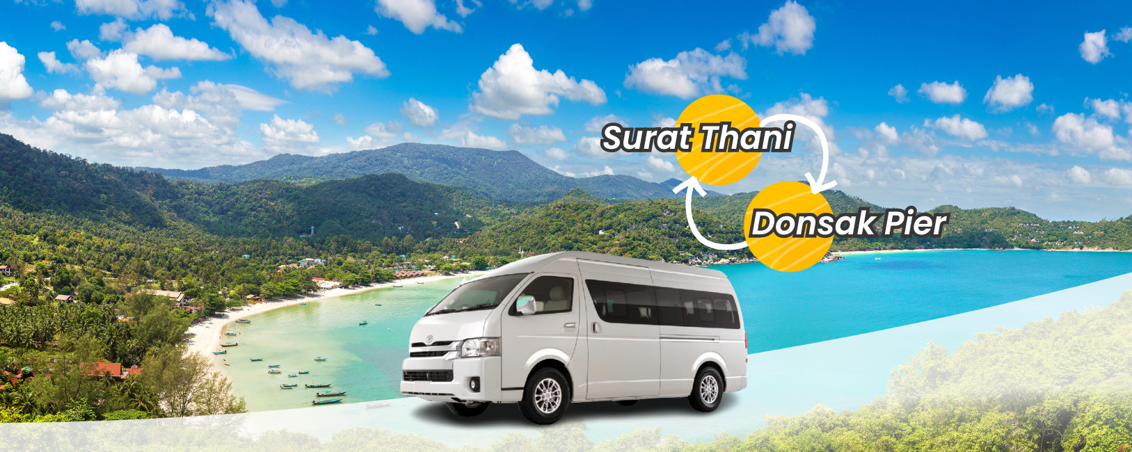 Private City Transfers between Surat Thani and Donsak Pier by Raja Ferry