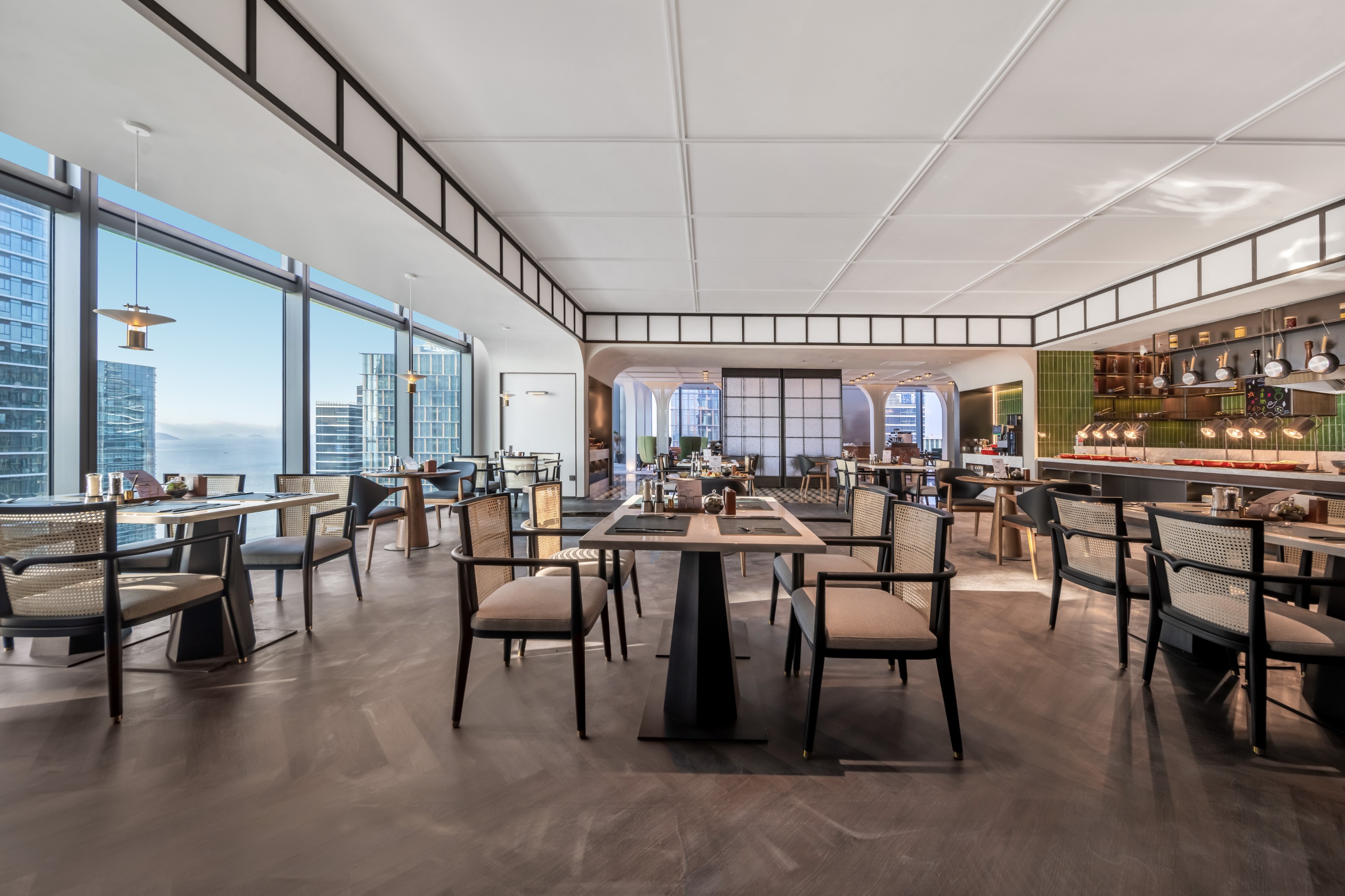 Comfortable, upscale restaurant