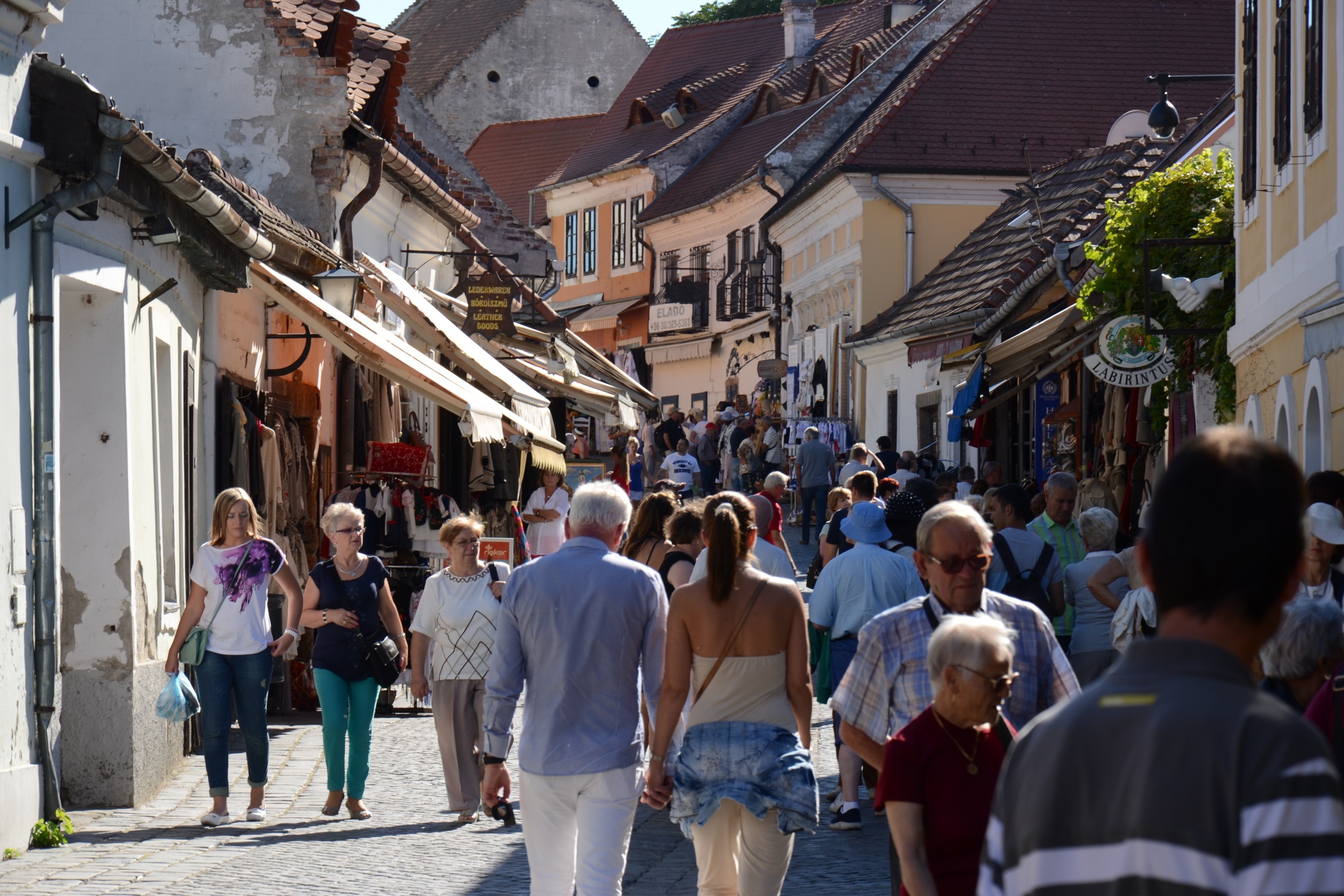 Szentendre town, with many tourists
