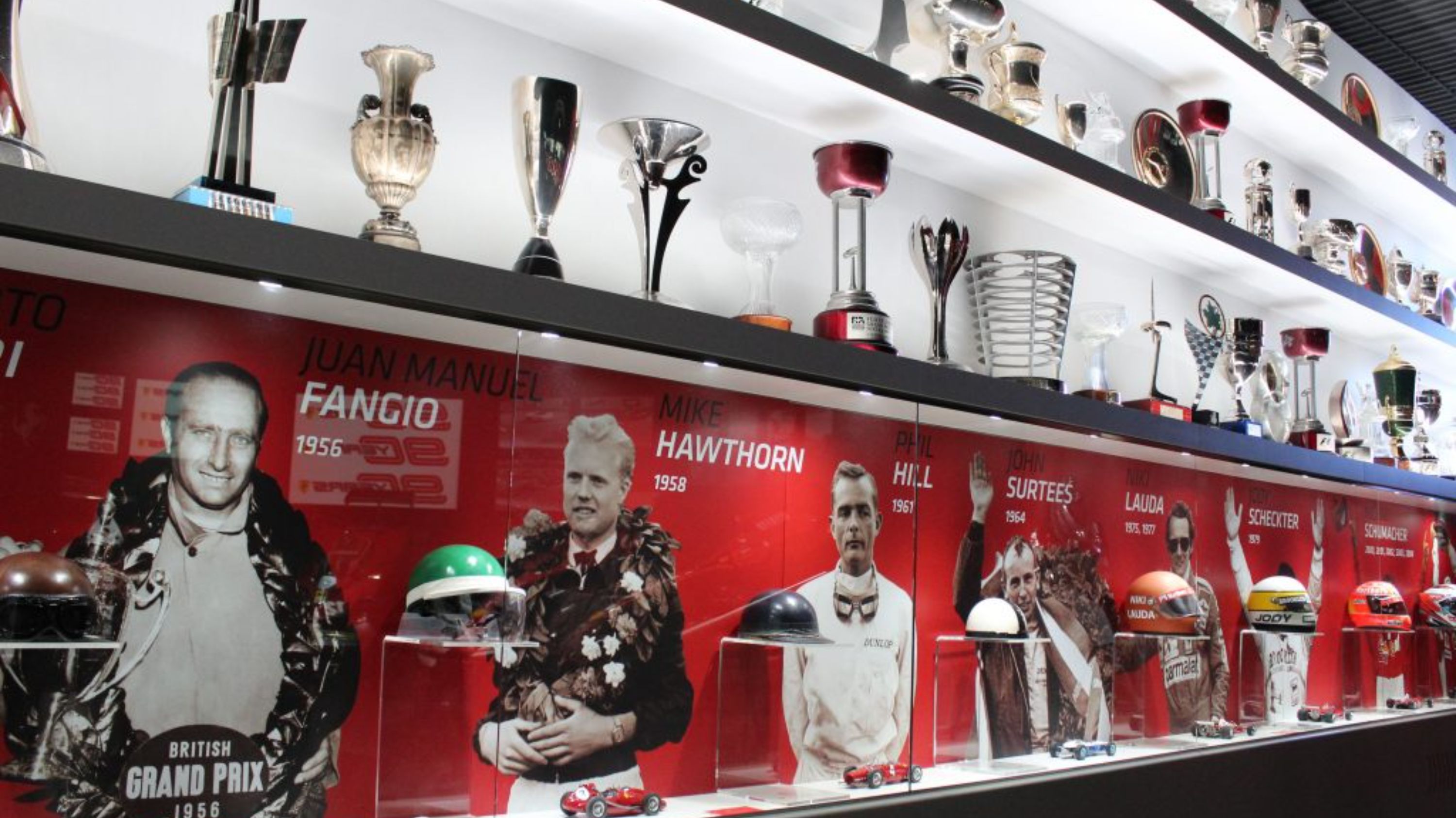 Step inside immersive displays showcasing Ferrari's dominance in Formula 1 racing history and championships