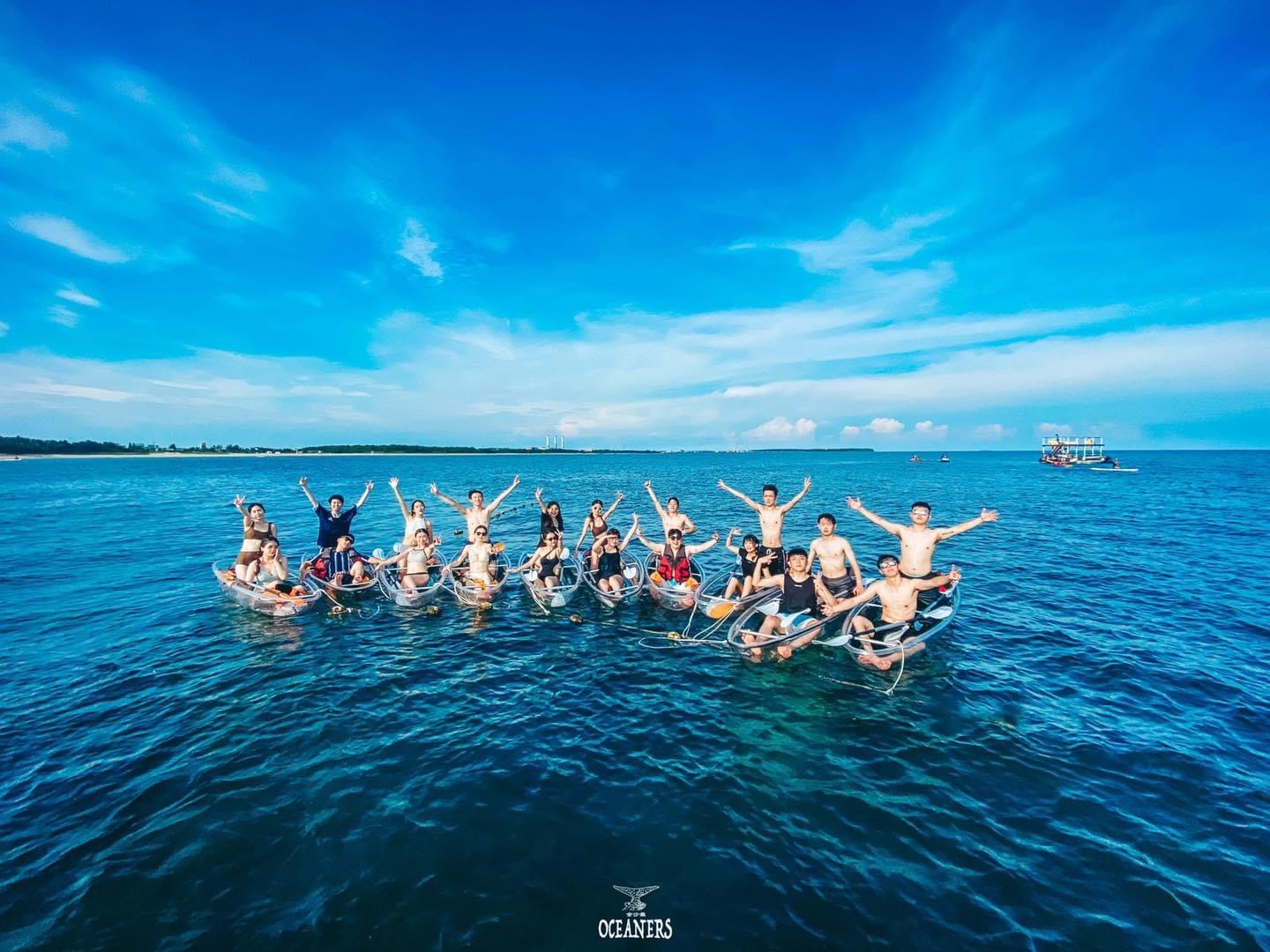 澎湖：隘海人海上平台船・透明獨木舟・浮潛SUP・探索無人島