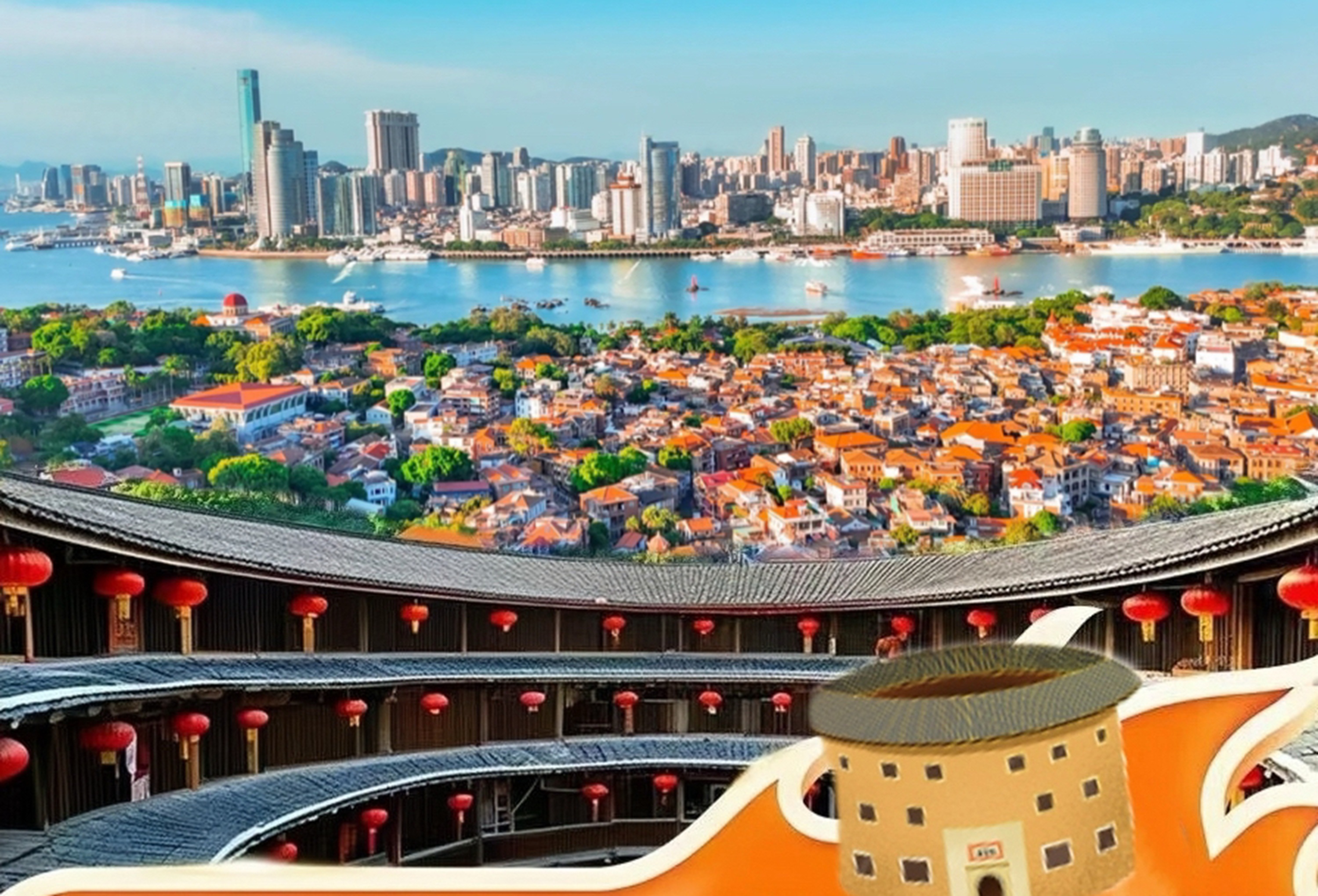 福建雲水謠&鼓浪嶼浪漫高奢3日之旅（漫遊鼓浪嶼&贈送旅拍+探訪土樓奇觀+領略中國建築藝術魅力+廈門往返+可選4鑽/5鑽酒店+特色餐食）