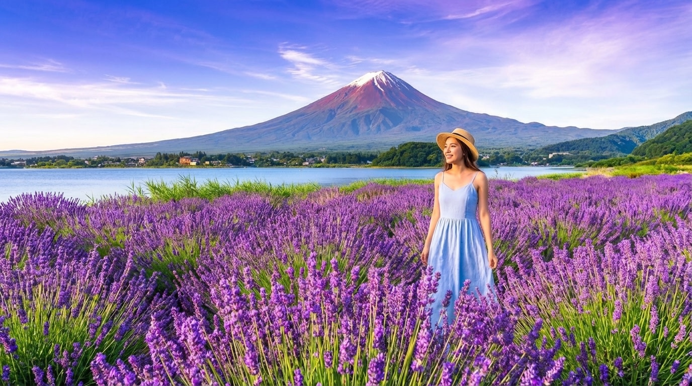 大石公園：大石公園四季花海與富士山同框，沉浸自然饋贈的治癒時光，定格心動瞬間。