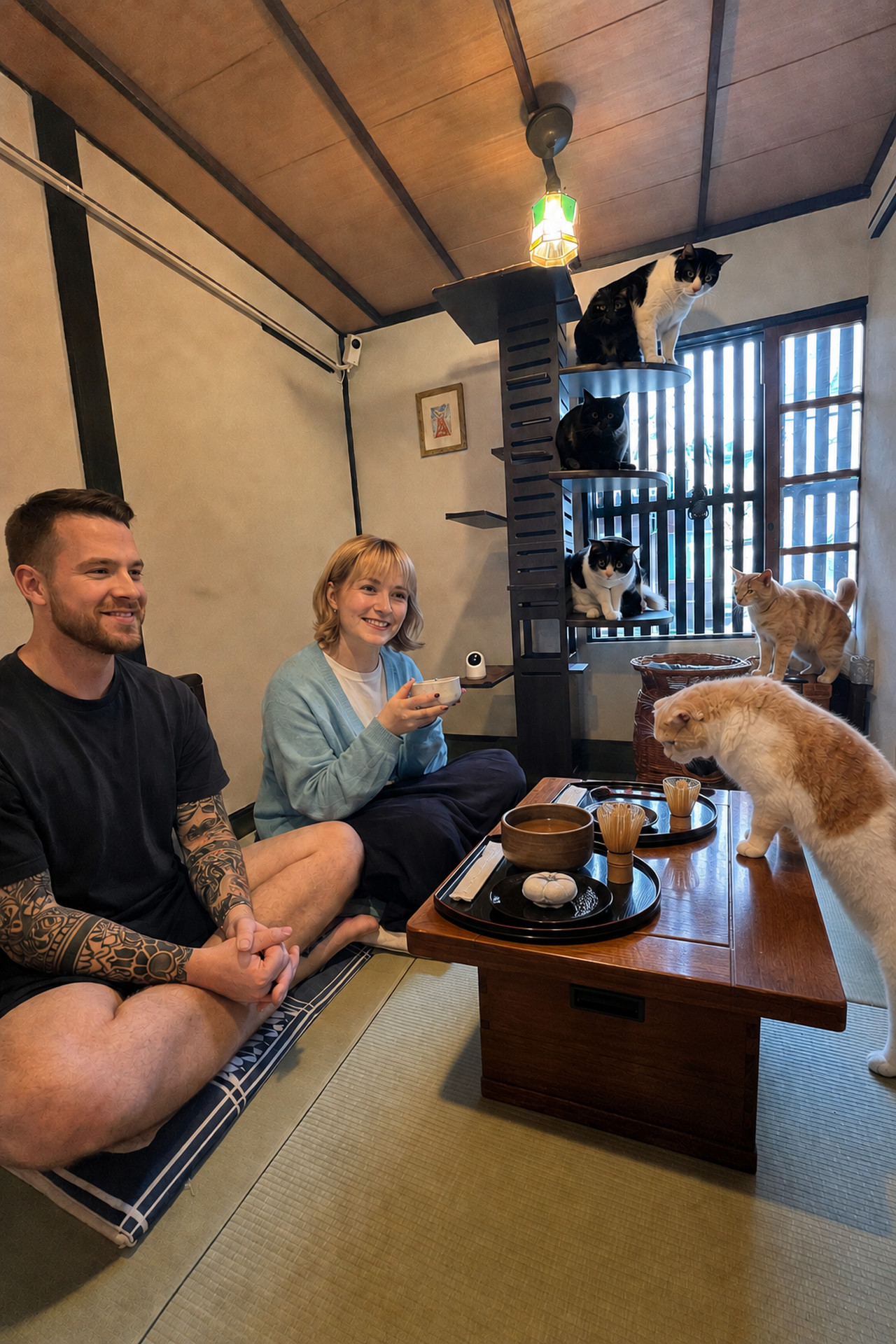 Kyoto: Ethical Cat Sanctuary & Tea Ceremony Experience
