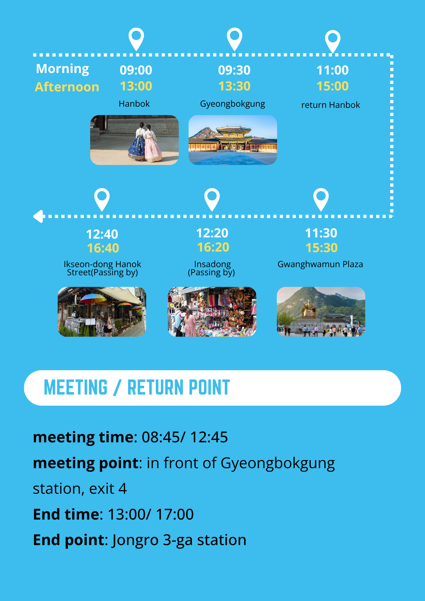[30% promotion] Hanbok Experience + Gyeongbokgung Walking Tour
