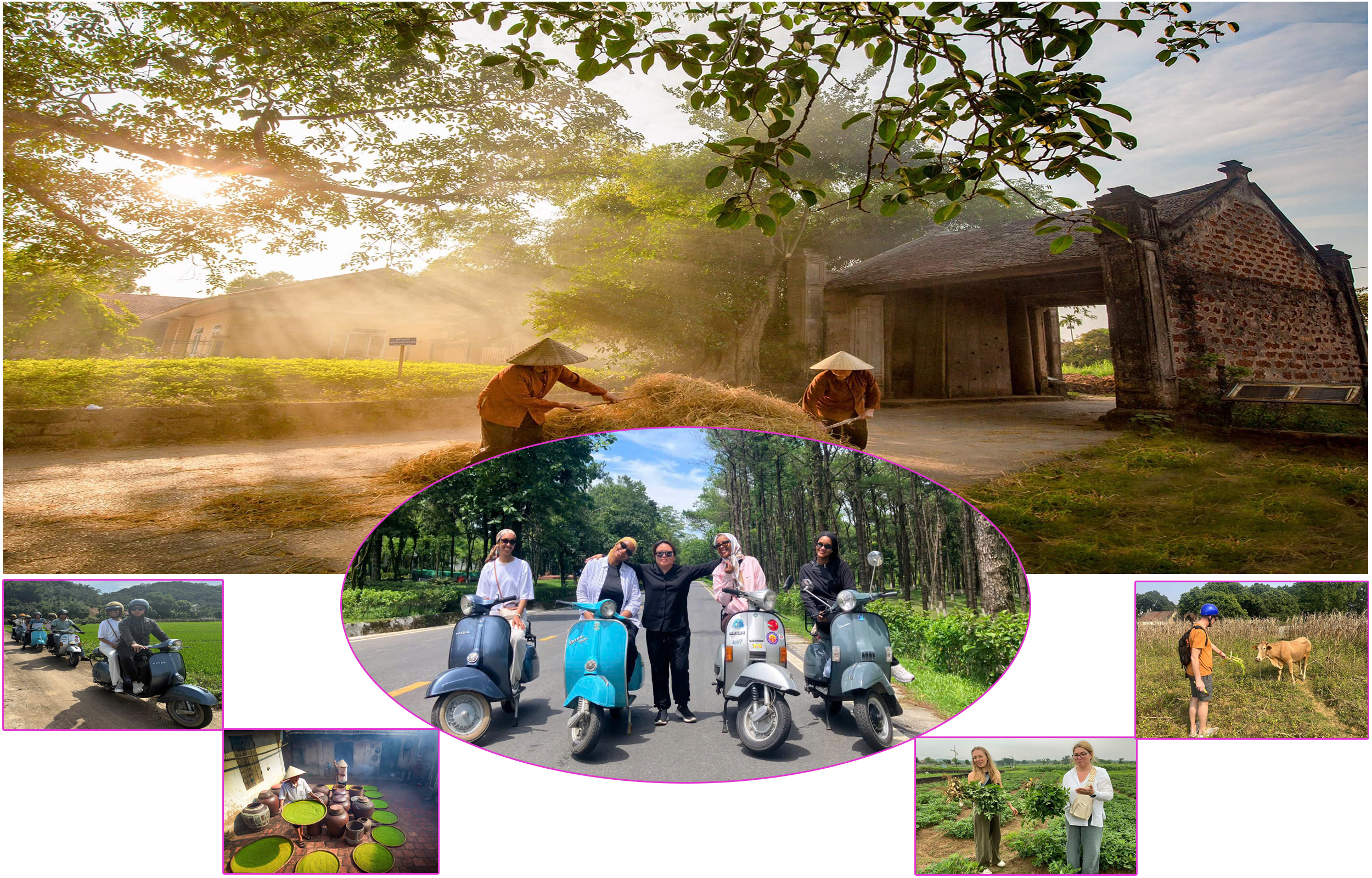 Duong Lam Ancient Village Tour from Ha Noi by Vintage Vespa