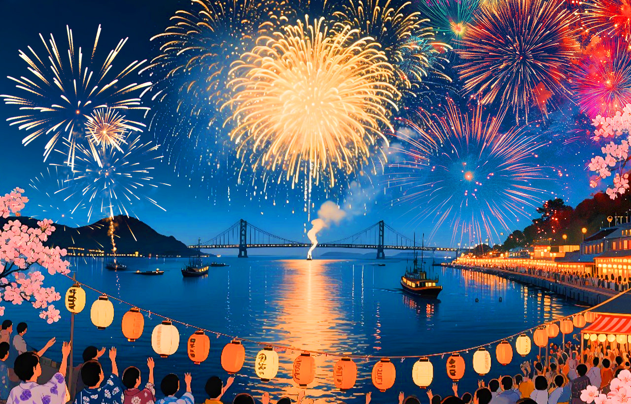 Summer Limited - Kyushu: Kanmon Strait Fireworks Festival Day Trip (Departing from Fukuoka)