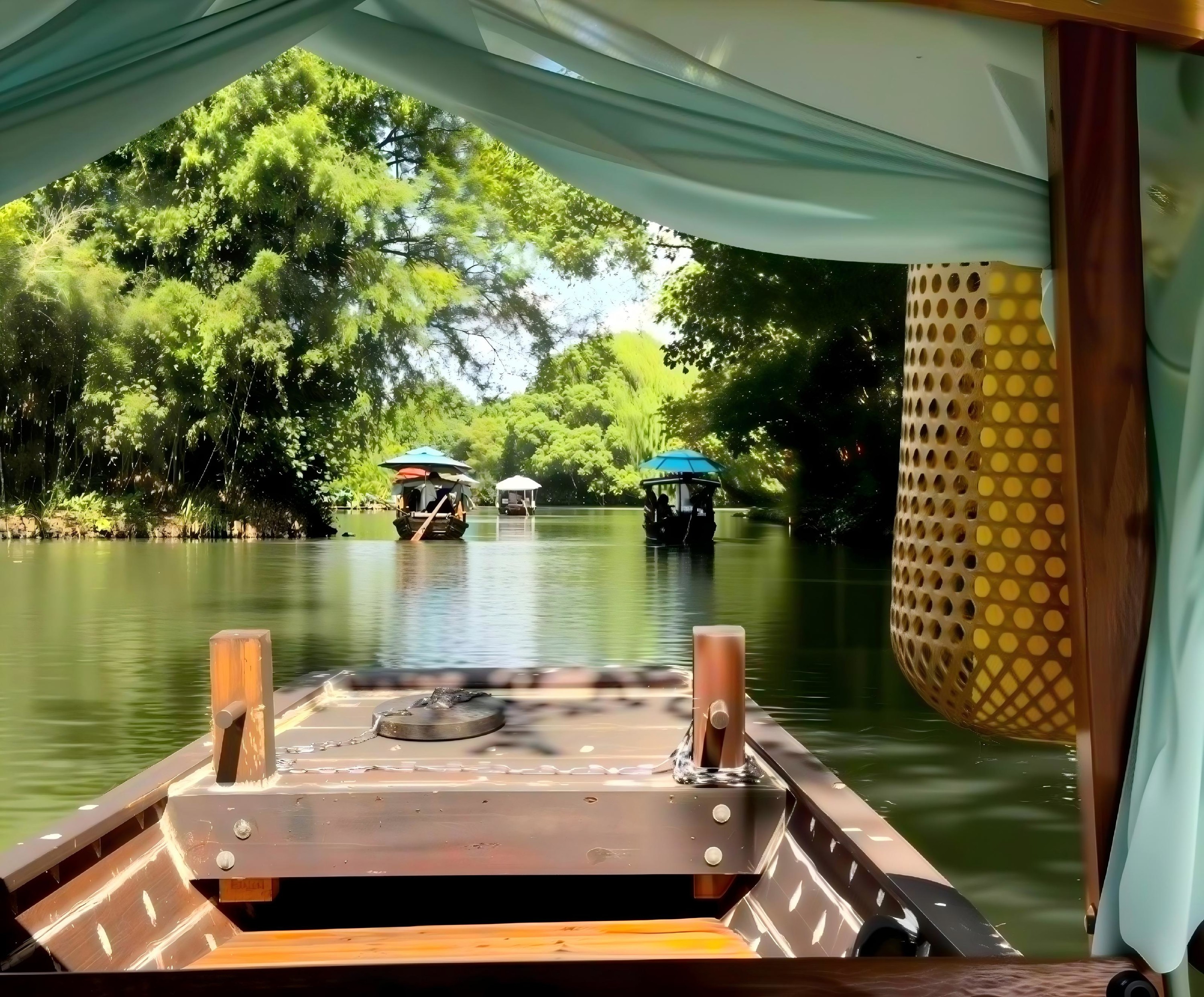 Hangzhou Xixi Wetland 1.5-hour private boat tour experience (including tea and snacks)