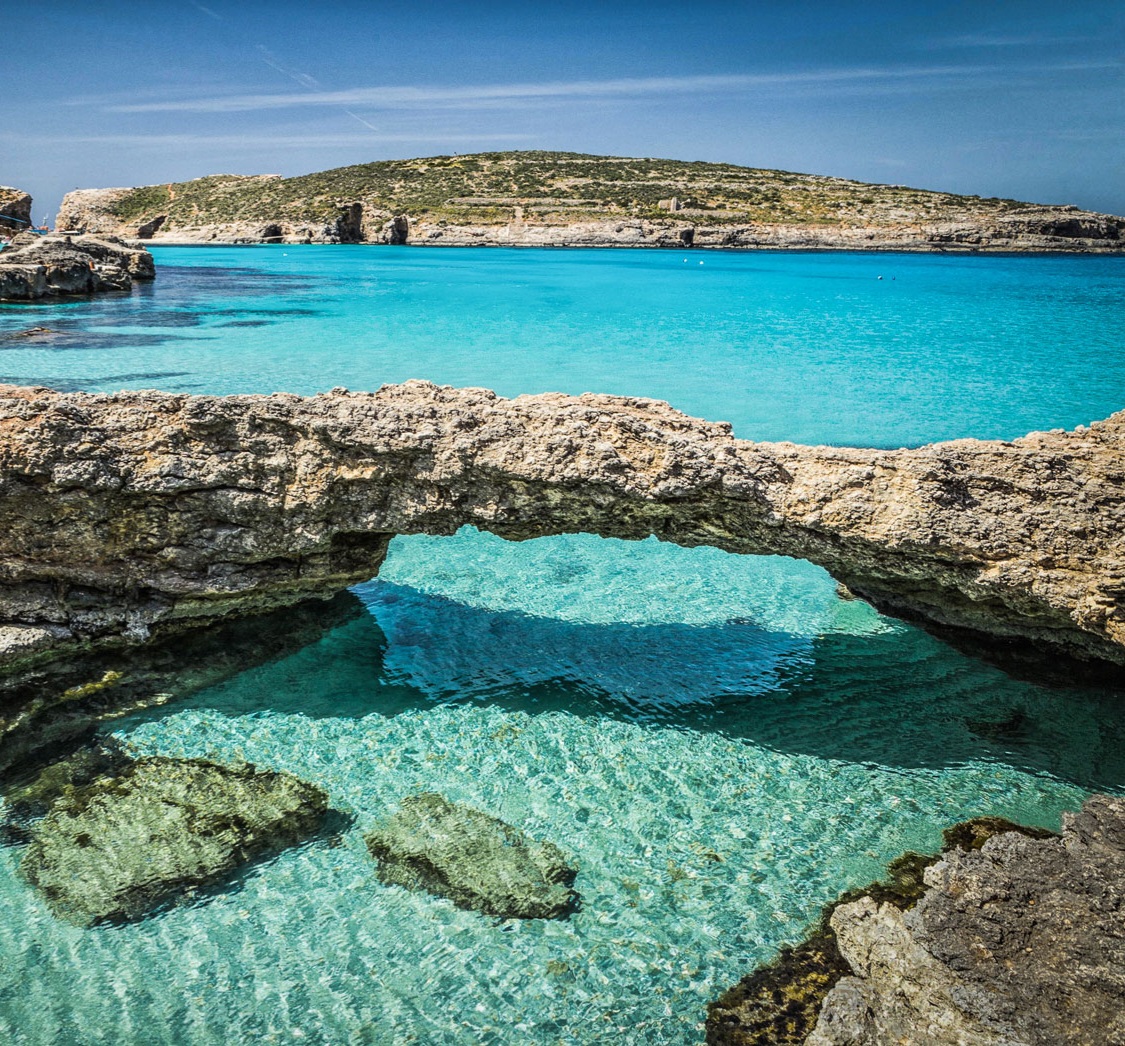 Blue Lagoon, Crystal Lagoon, Gozo, Comino with SeaCaves
