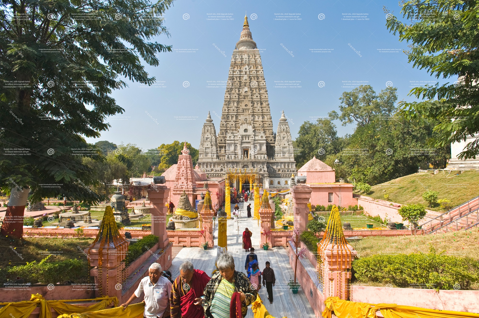 Mahabodhi temple in Bodhgaya.