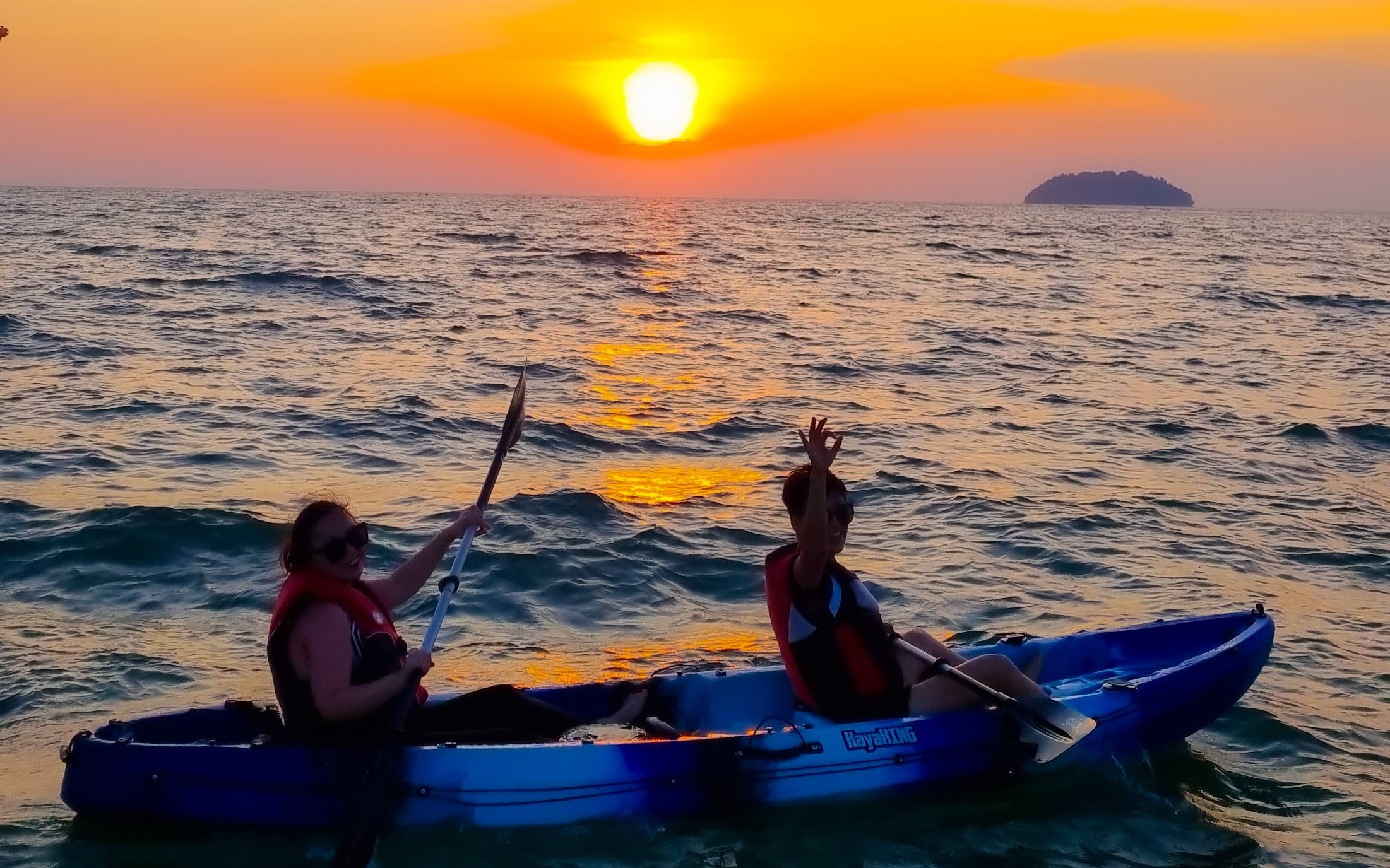 Guided kayaking tour through the Borneo mangrove