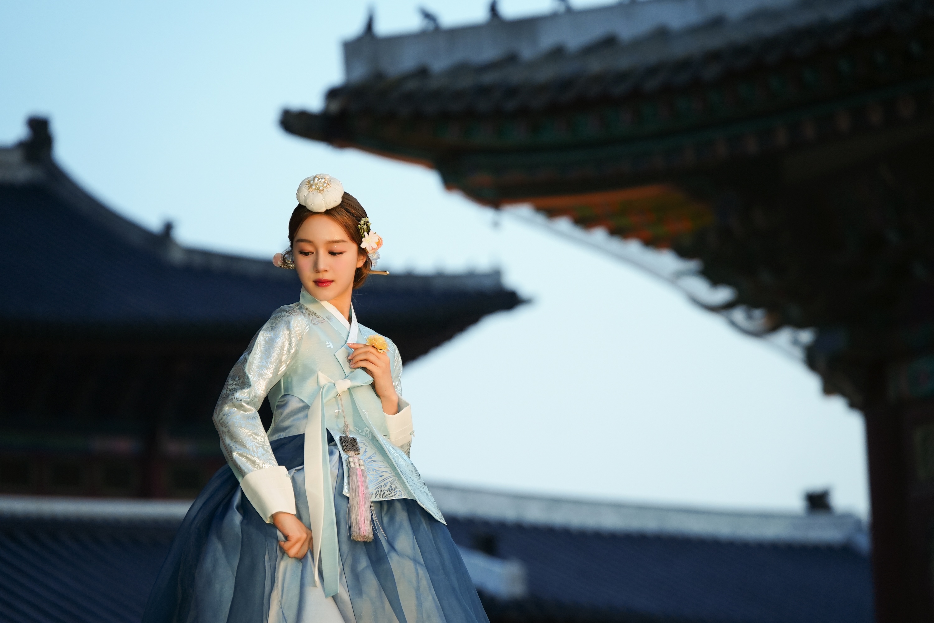 Photoshoot, Premium Hanbok Rental and Make-up at Gyeongbokgung