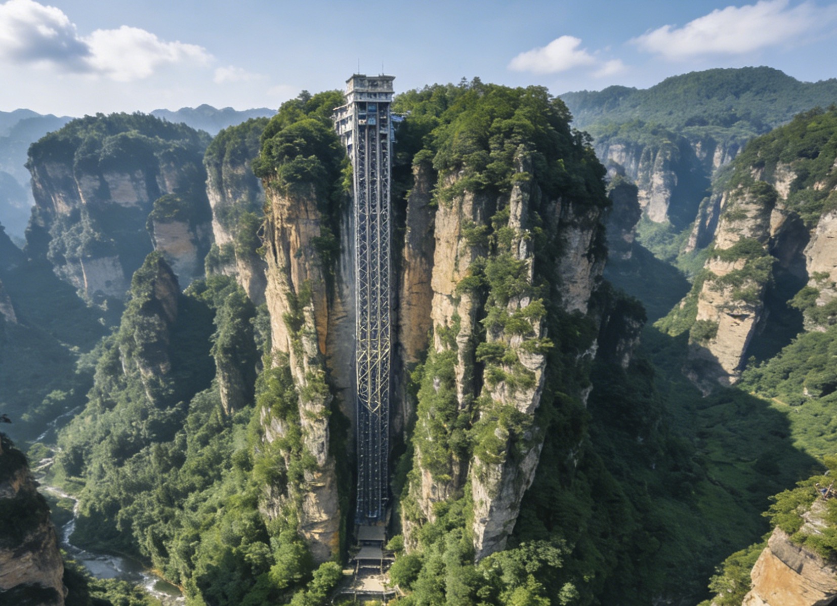Once arrived, your adventure will start with a thrilling ride up the glass Bailong Elevator with the VIP ticket. Bailong Elevator is the highest and fastest sightseeing elevator in the world and provides a spectacular view of the sandstone peak forest.
