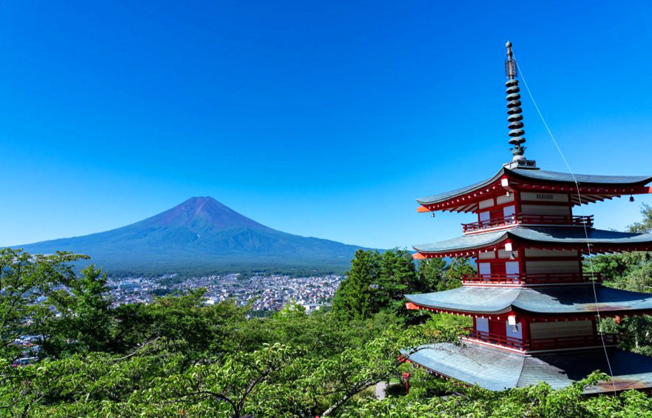 網紅打卡勝地-新倉山淺間公園&日川時計店&忍野八海&河口湖大石公園&河口湖楓葉迴廊