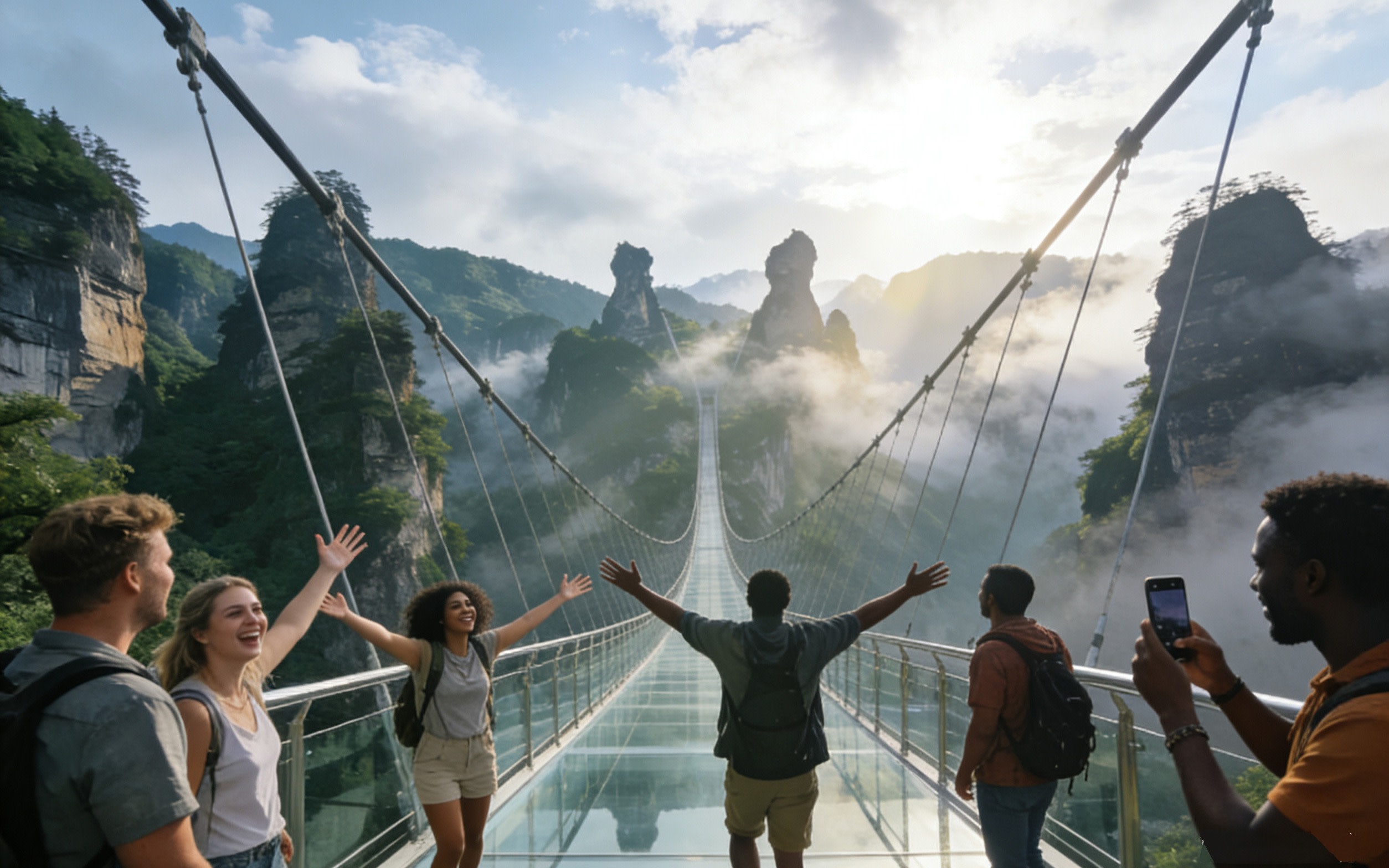 Changsha Zhangjiajie Tianmen Mountain Fenghuang VIP five-day deep luxury tour