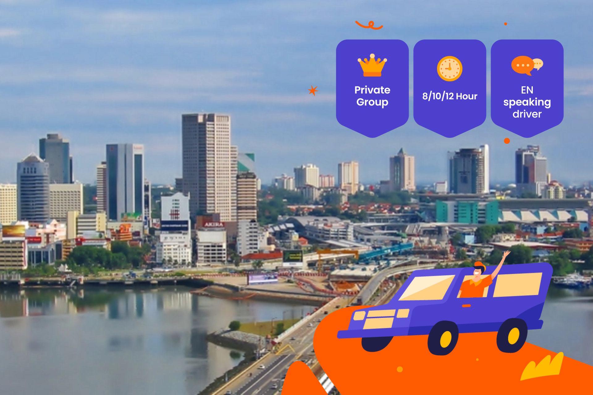 Johor Bahru Car Rental with Driver to Legoland, Desaru, Malacca and more