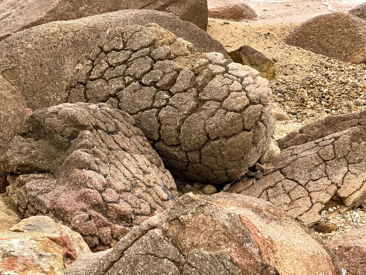 Pineapple Bun Rock, Sharp Island, Hong Kong UNESCO Global Geopark (Yacht Cruise through Four Sea Arches Volcano in Hong Kong)