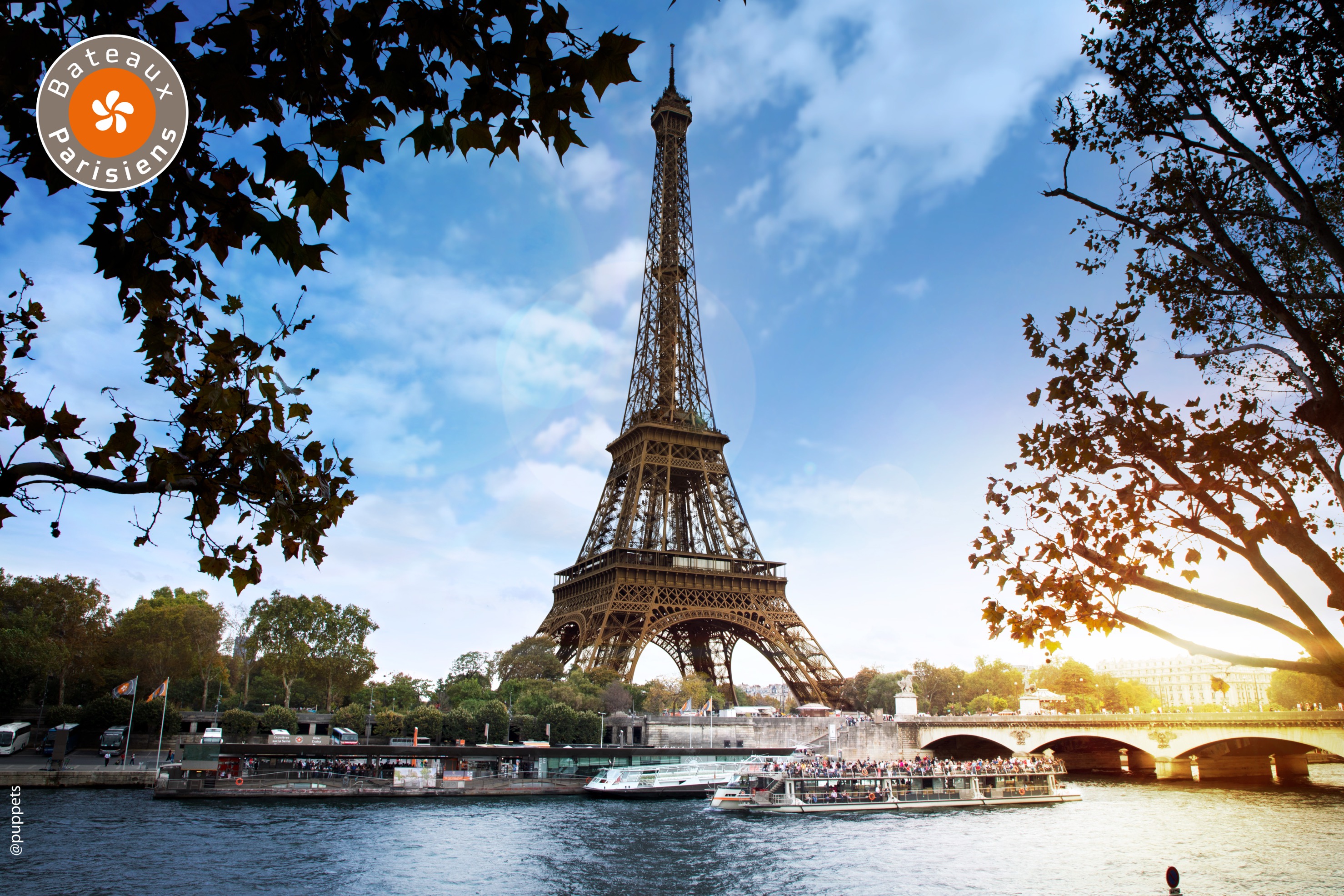 巴黎塞納河午、晚餐遊船體驗（Bateaux Parisiens）
