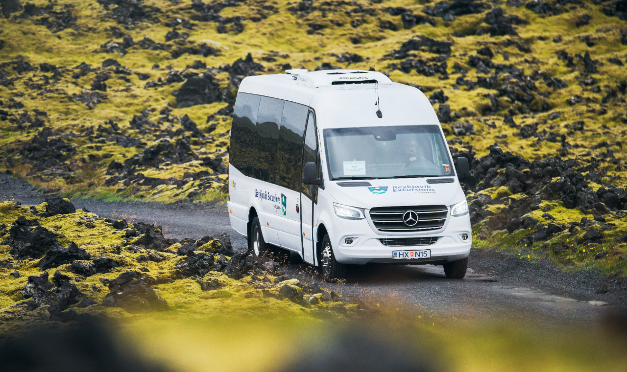 Relax in comfort as you travel through Iceland’s stunning, ever-changing natural landscapes