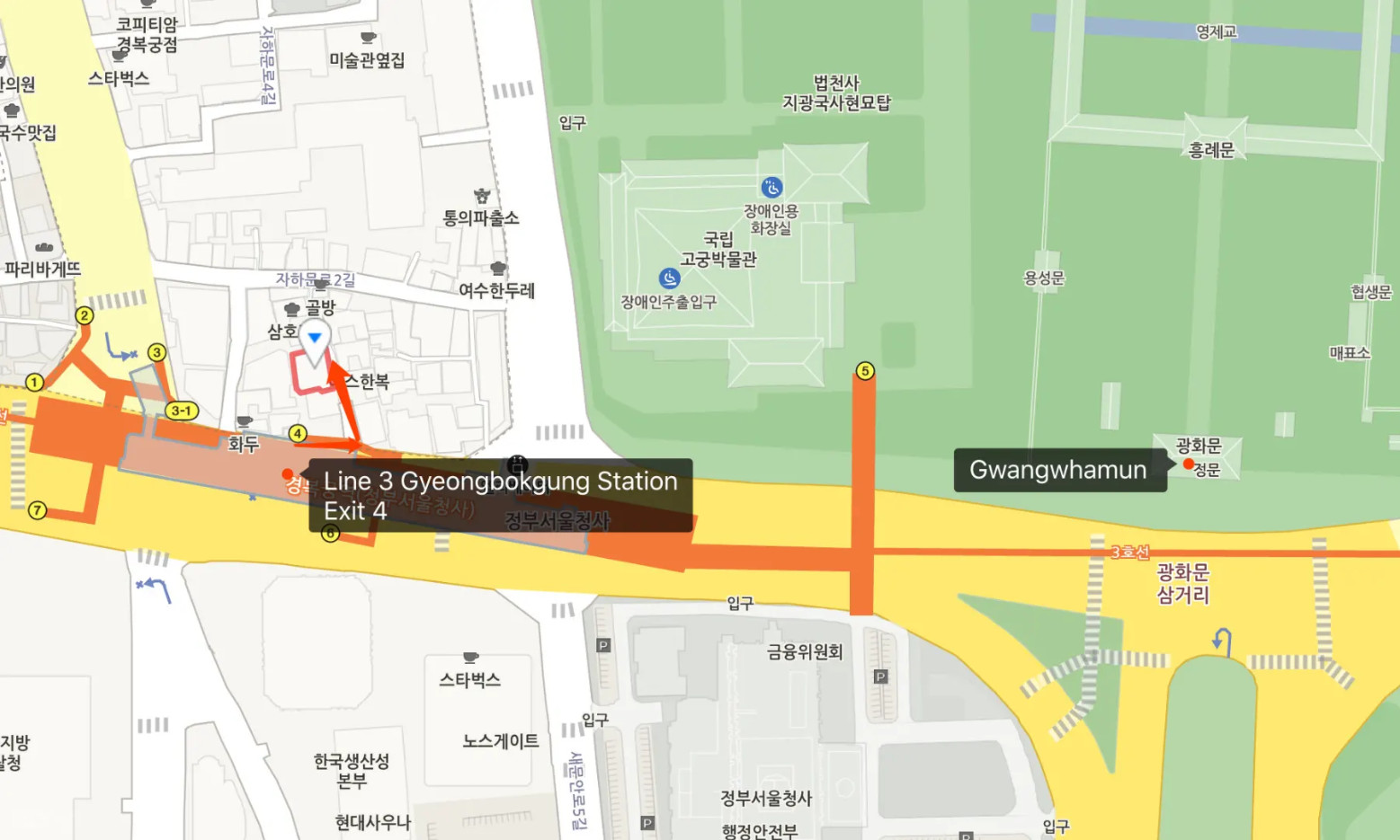 Hanboknam Gyeongbokgung Store Map