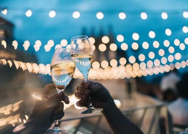Glass of cava