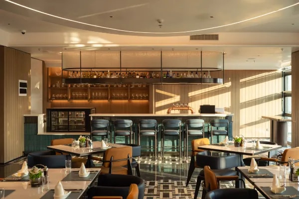 Hotel restaurant environment display map