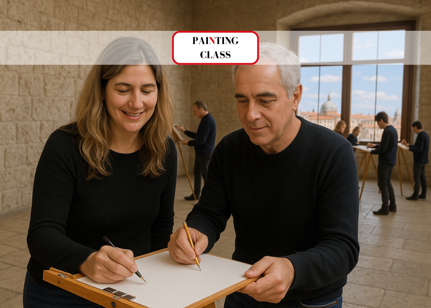 Watercolor Painting Class at the Prisons Palace in Venice