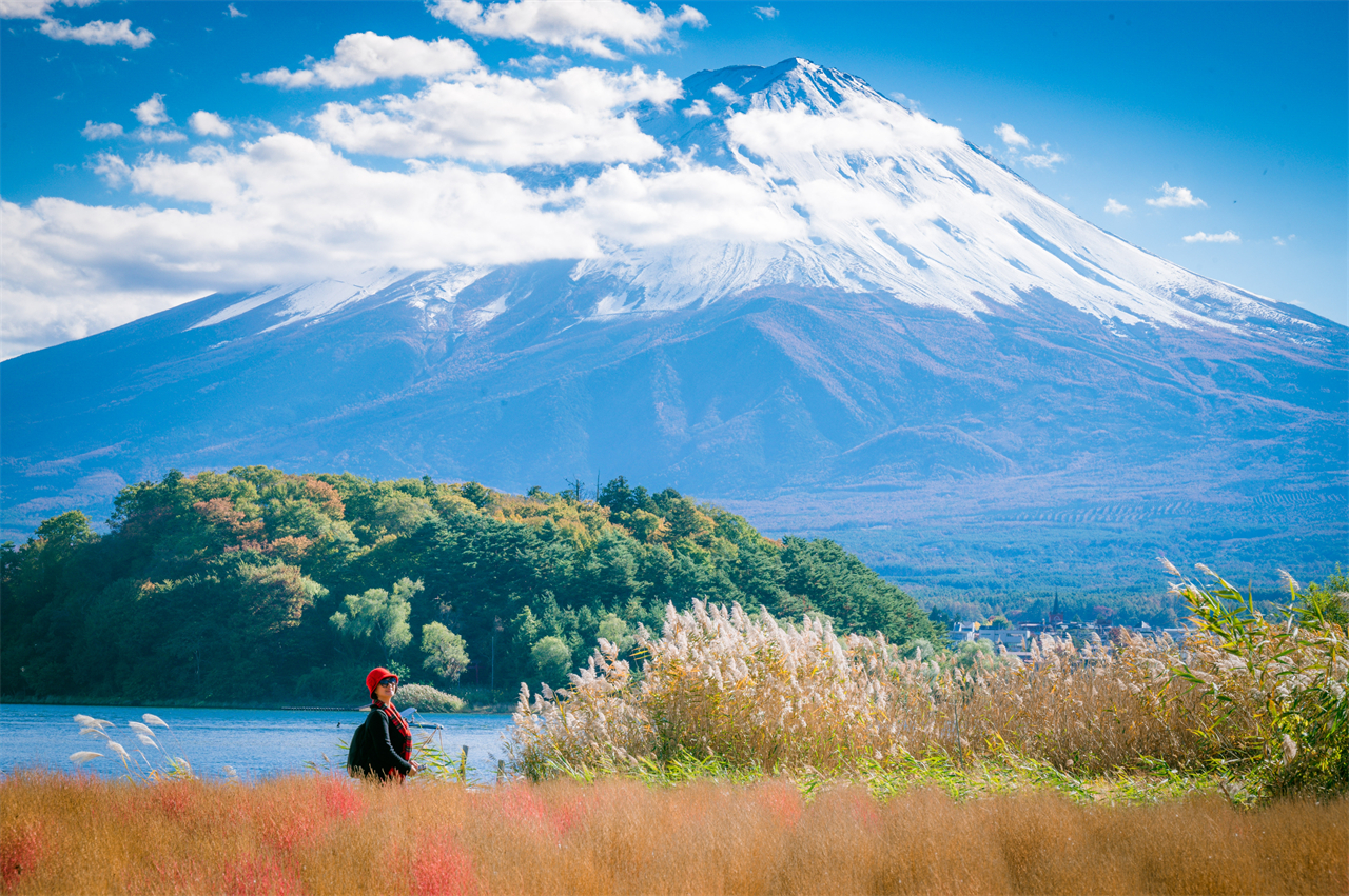富士山一日遊 網紅打卡景點 | 新倉山淺間公園、西湖療愈之里根場、忍野八海、河口湖大石公園 | 隨機贈送好運信物 （東京出發）