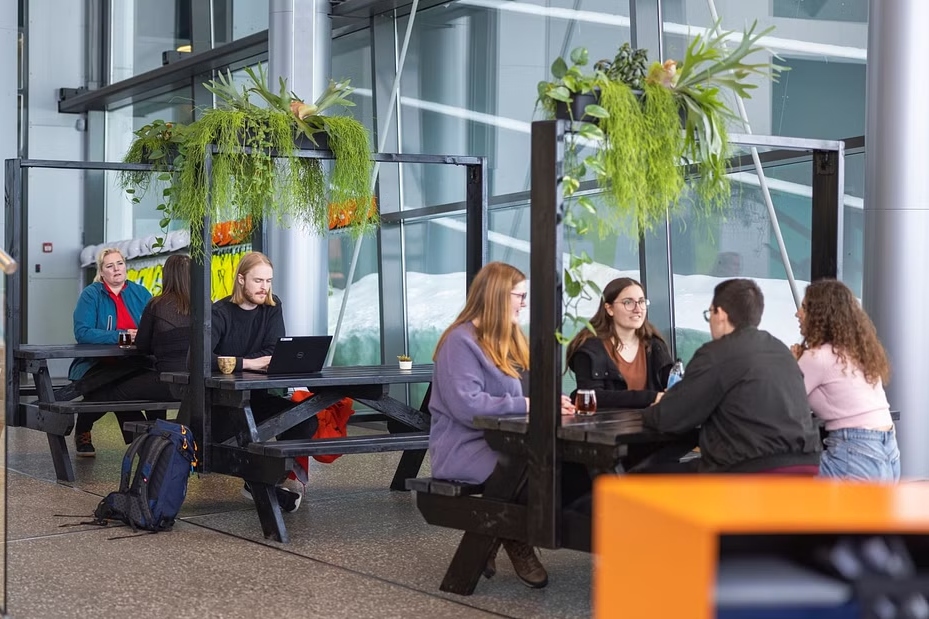 Sip coffee, admire the scenery, and chat with geothermal experts