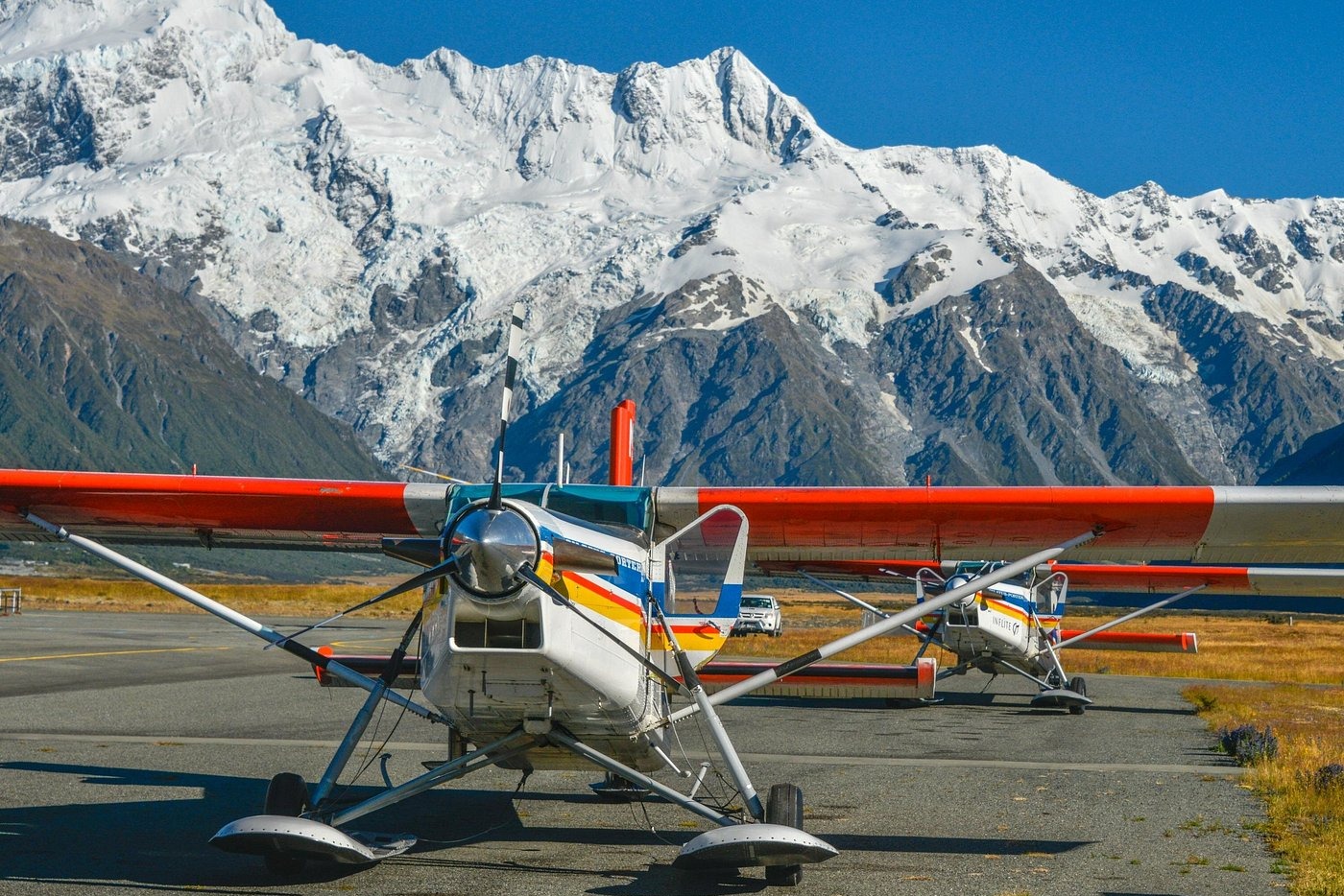 Soar over frozen valleys, touching down on ice for unforgettable glacier landing moments