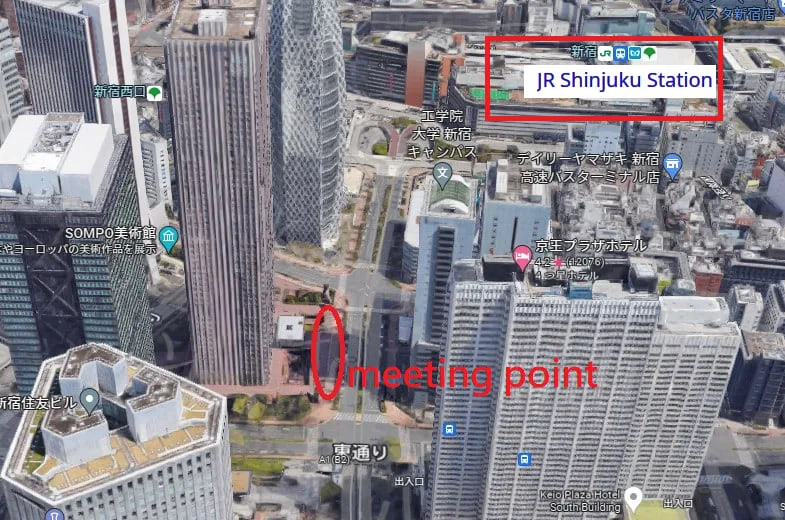 map of to shinjuku center building