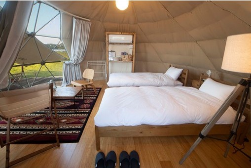 Dome Tent Glamping and Short Cruise Around the Tatara Bridge