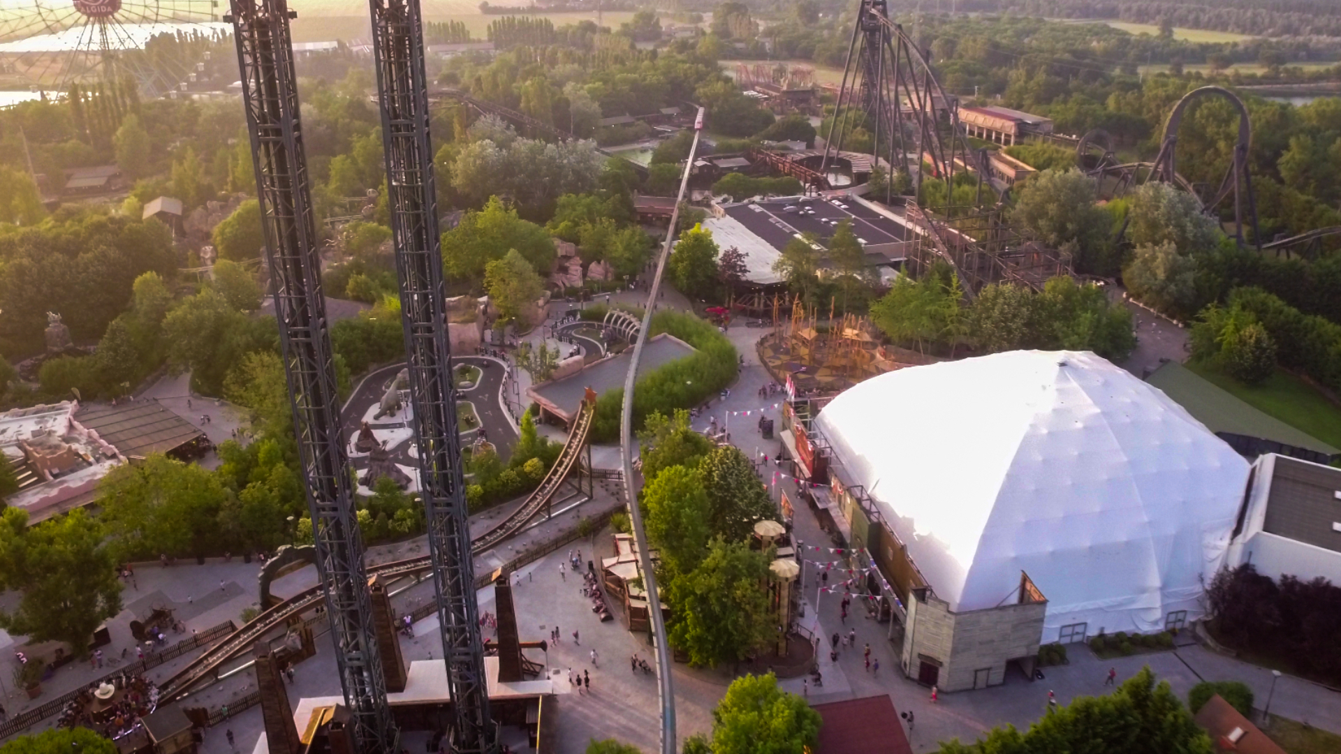 a view of Mirabilandia from above